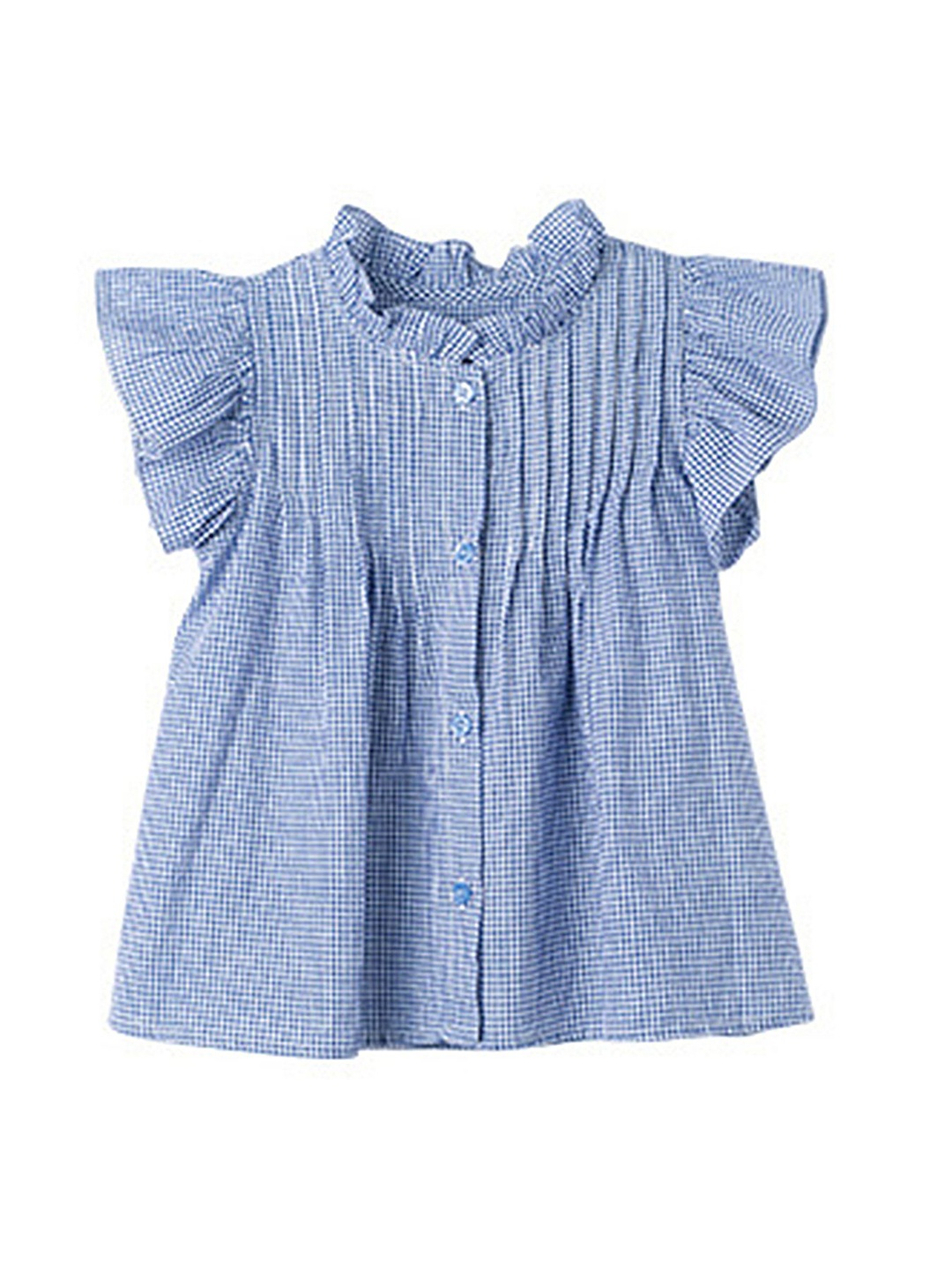 

LULU & SKY Floral Print Cotton Top, Blue