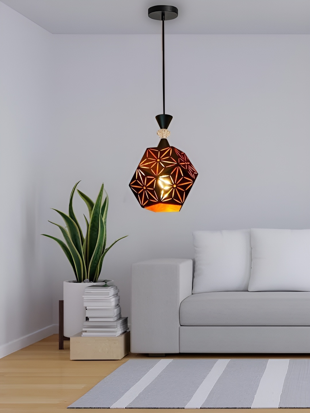 

GAUVIK Black Textured Ceiling Lamp