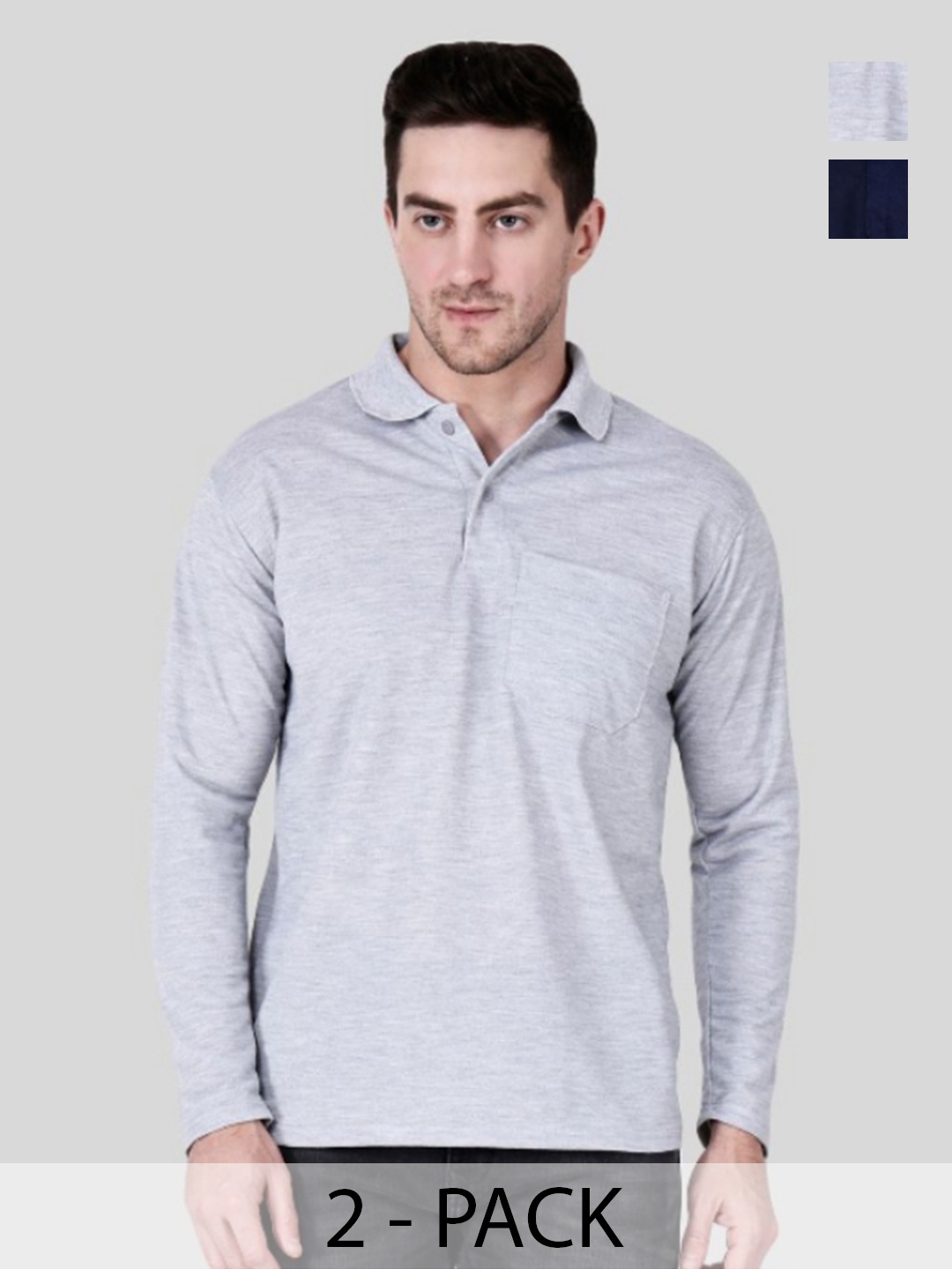

SAIKSA FASHION Men 2 Polo Collar Pockets T-shirt, Multi