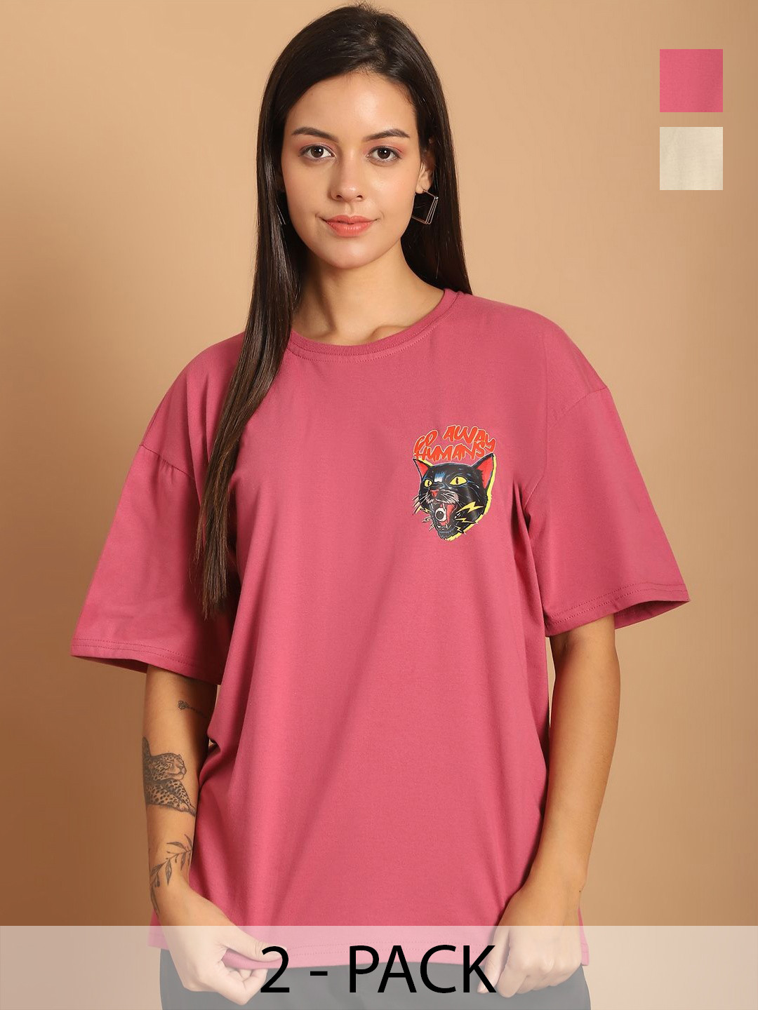 

Dreambe Women Printed T-shirt, Multi