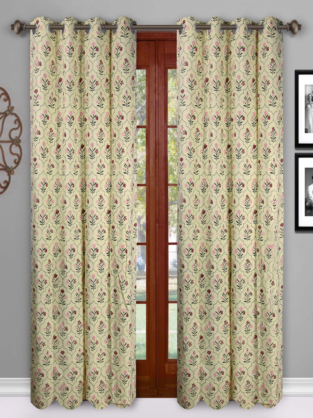 

Dekor World Multicoloured Set of 2 Door Curtain, Multi