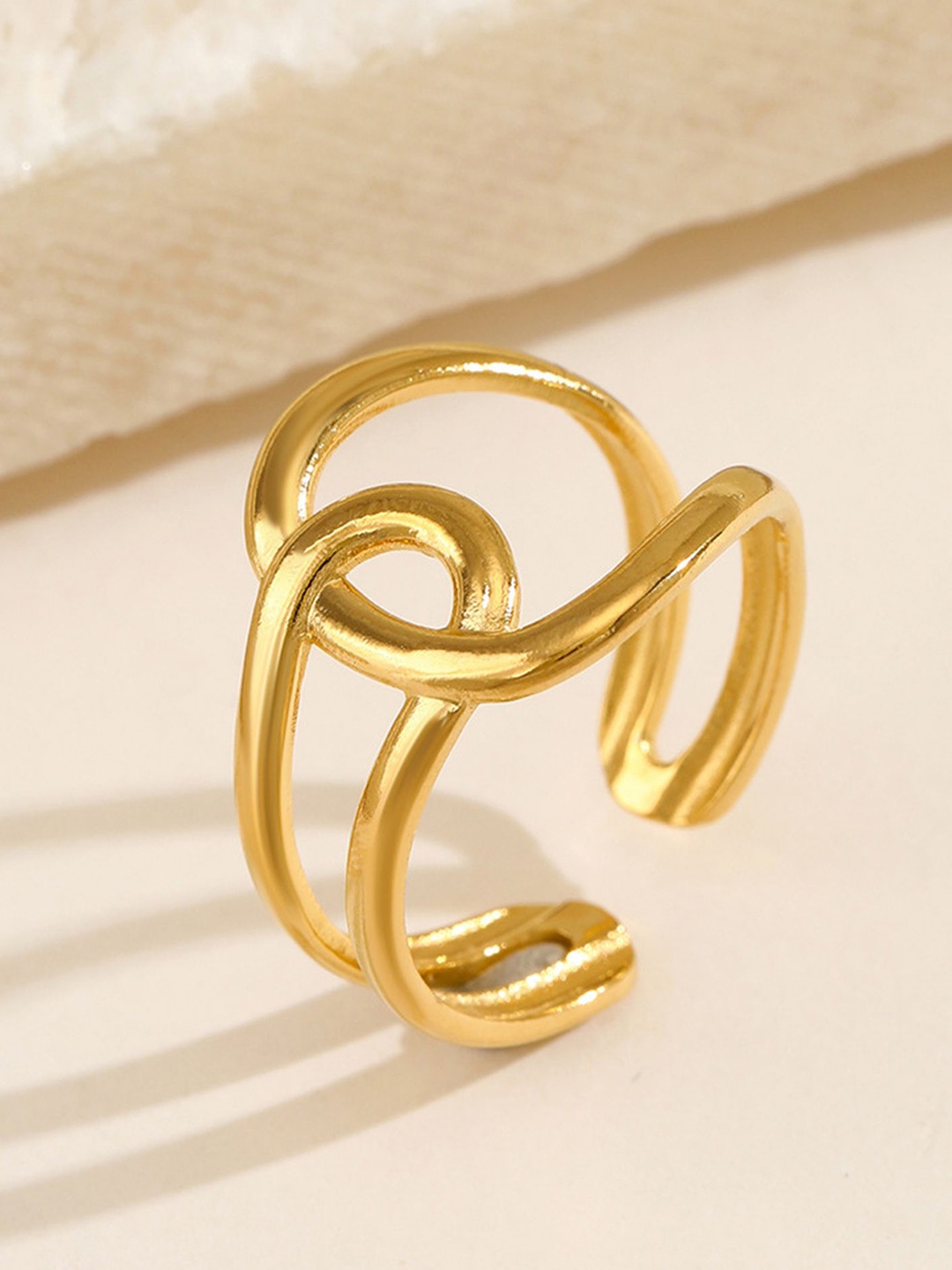 

LULU & SKY Knot Design Adjustable Finger Ring, Gold