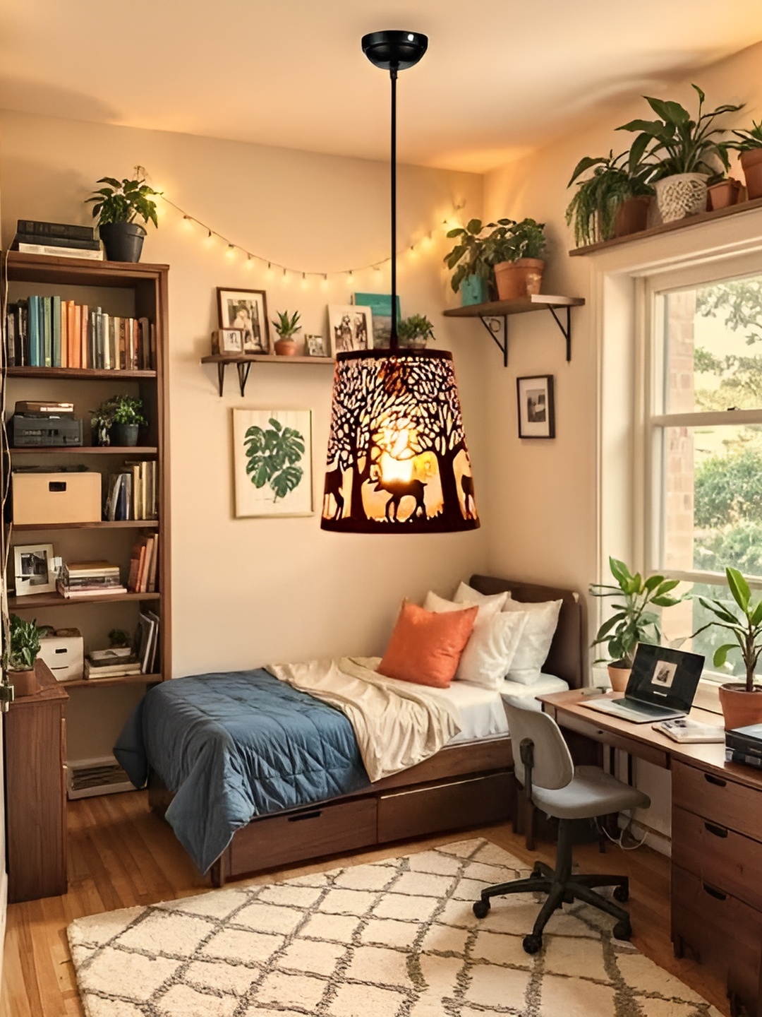 

GAUVIK Black Printed Ceiling Lamp