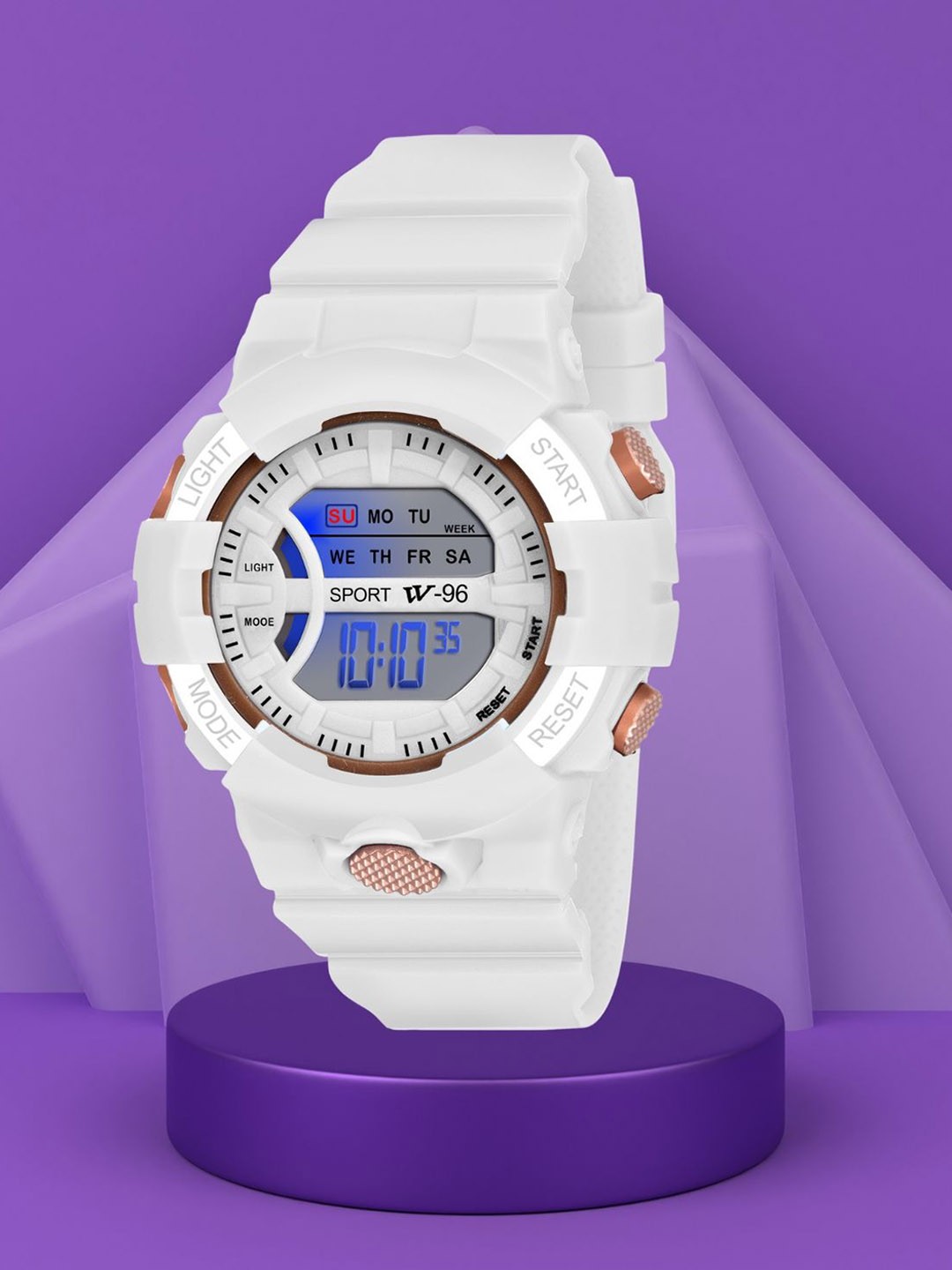

SWADESI STUFF Unisex Kids Dial & Straps Digital Automatic Watch JUICE WHITE 81