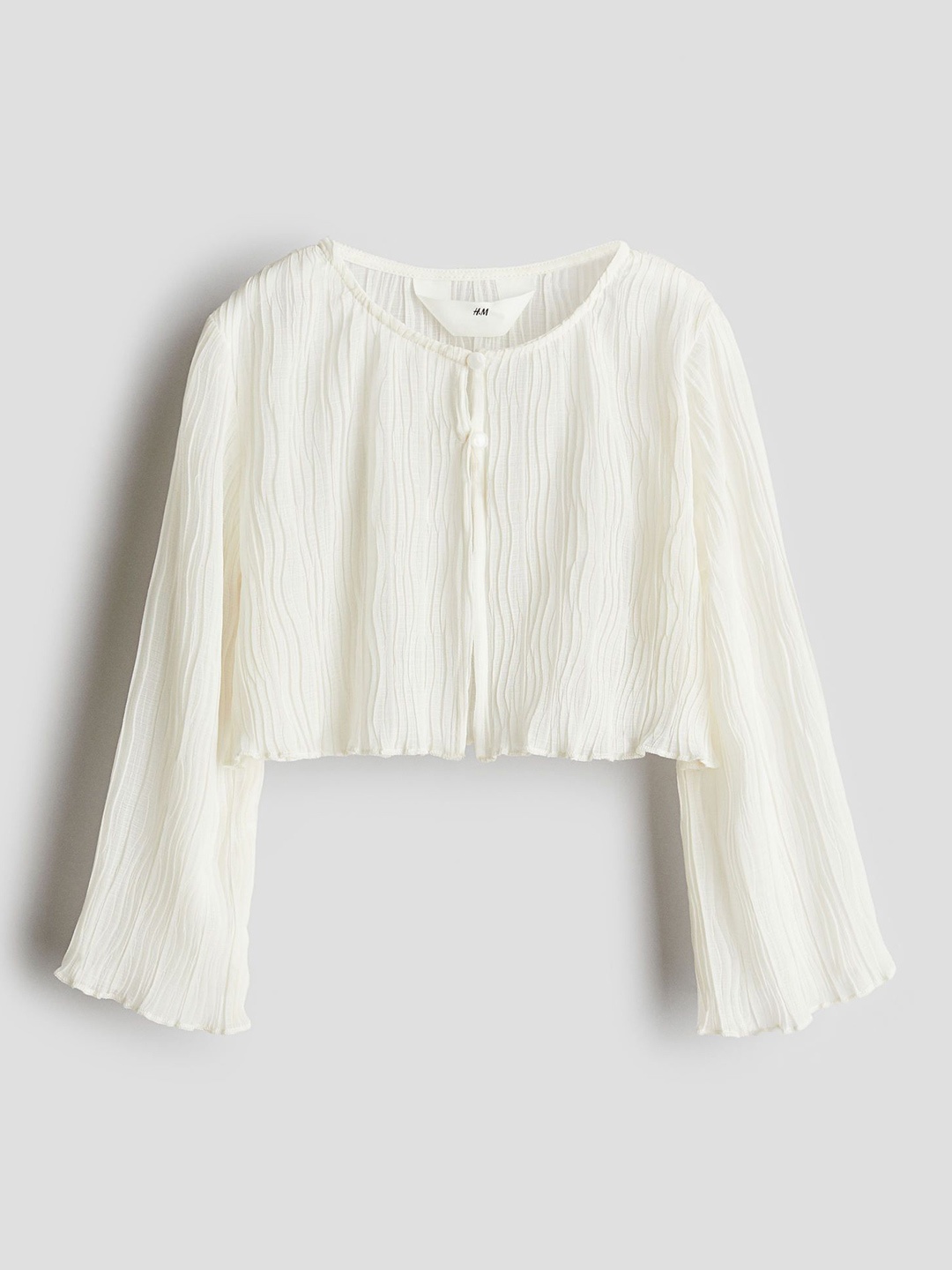 

H&M Crinkled Blouse, White