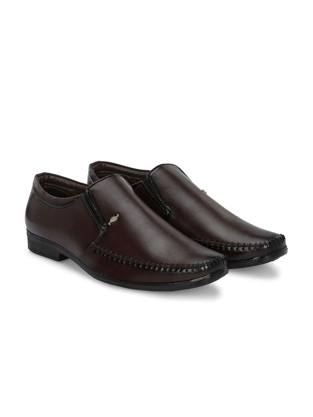 

LEEPEETER Men Formal Slip-Ons, Brown