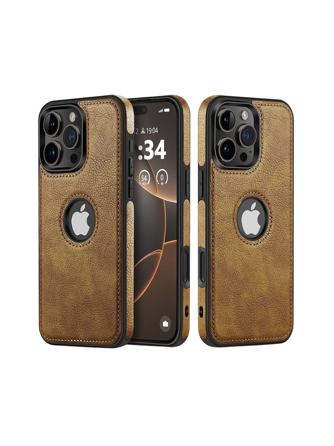 

LIRAMARK Solid Printed iPhone 16 Pro Back Case Mobile Accessories, Brown
