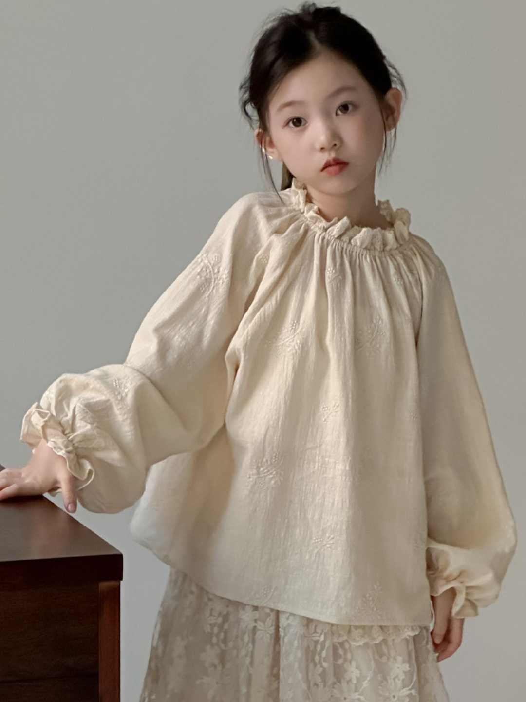 

LULU & SKY Cotton Top, Off white