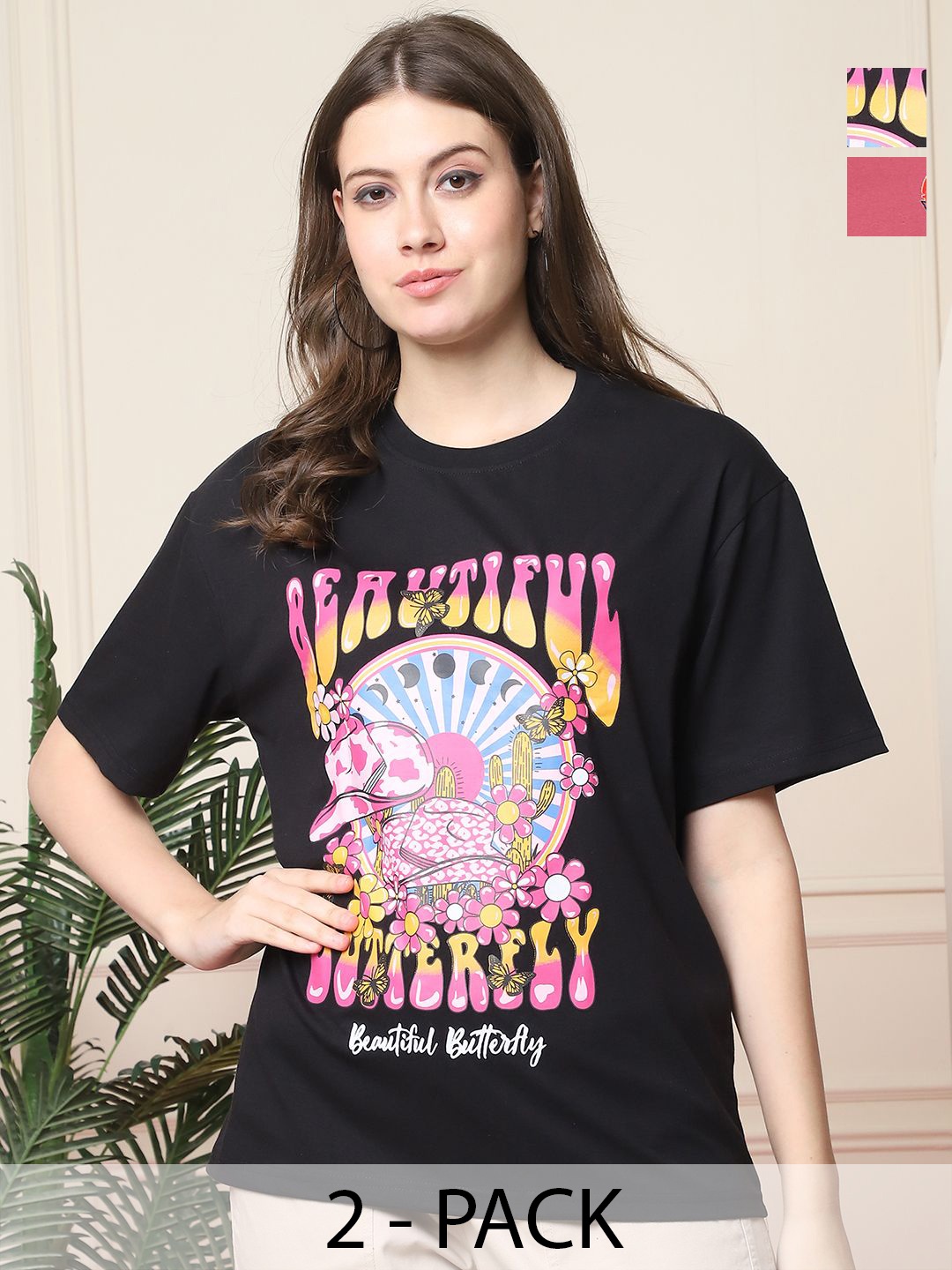

Dreambe Women Printed T-shirt, Multi