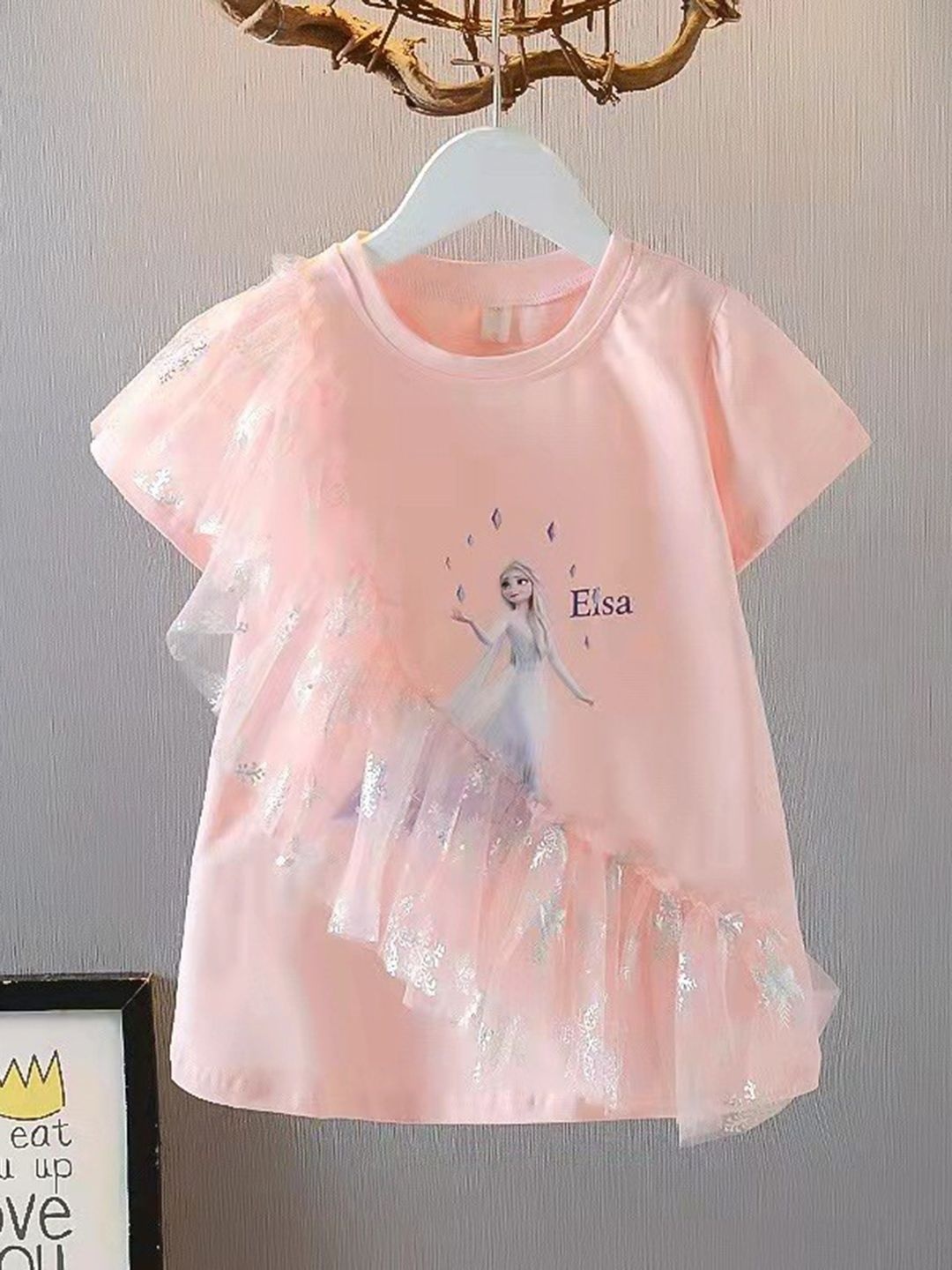 

YK Print A-Line Dress, Pink