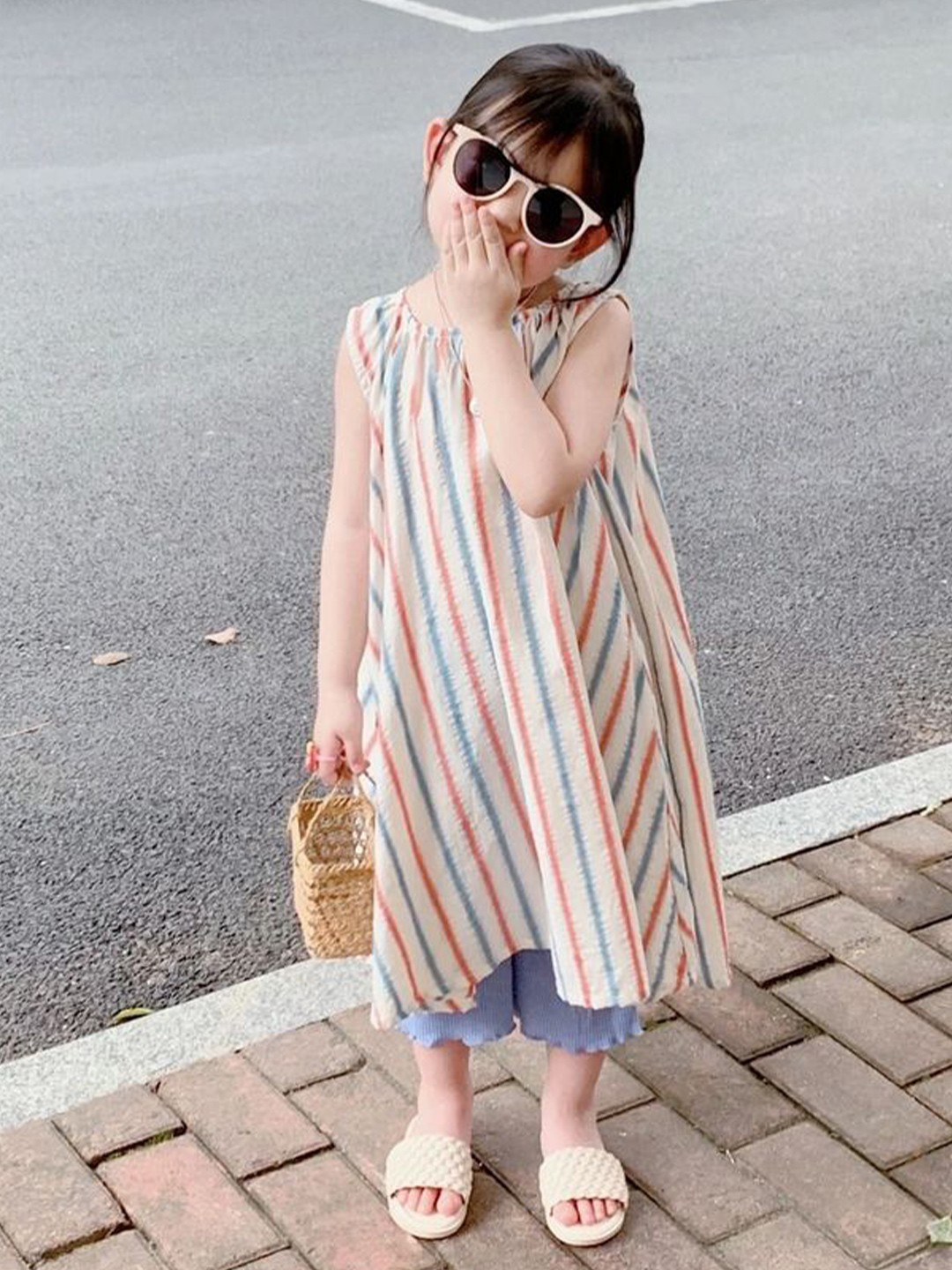 

LULU & SKY Striped A-Line Dress, Multi