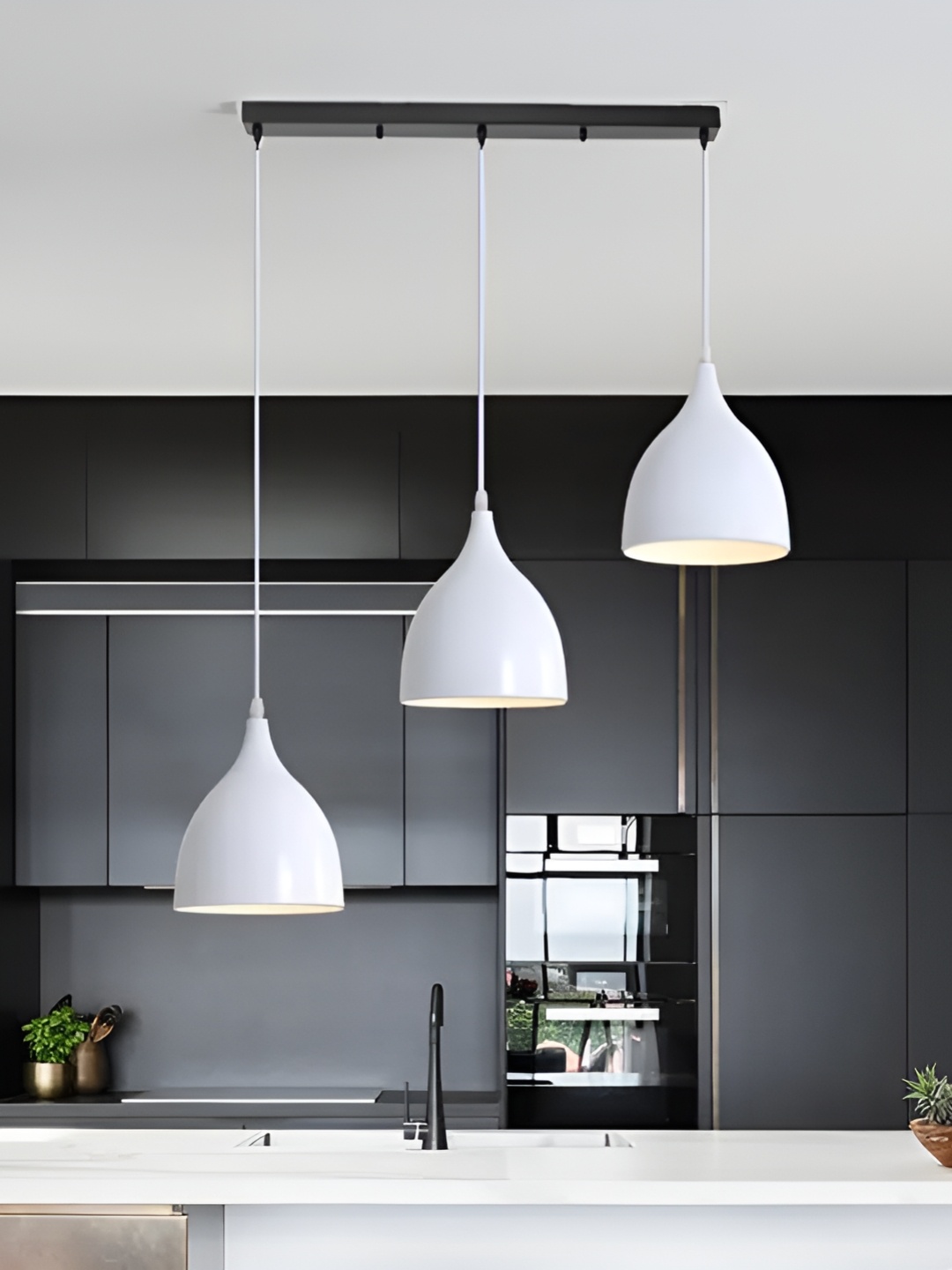 

GAUVIK White Aluminium Contemporary Ceiling Lamp