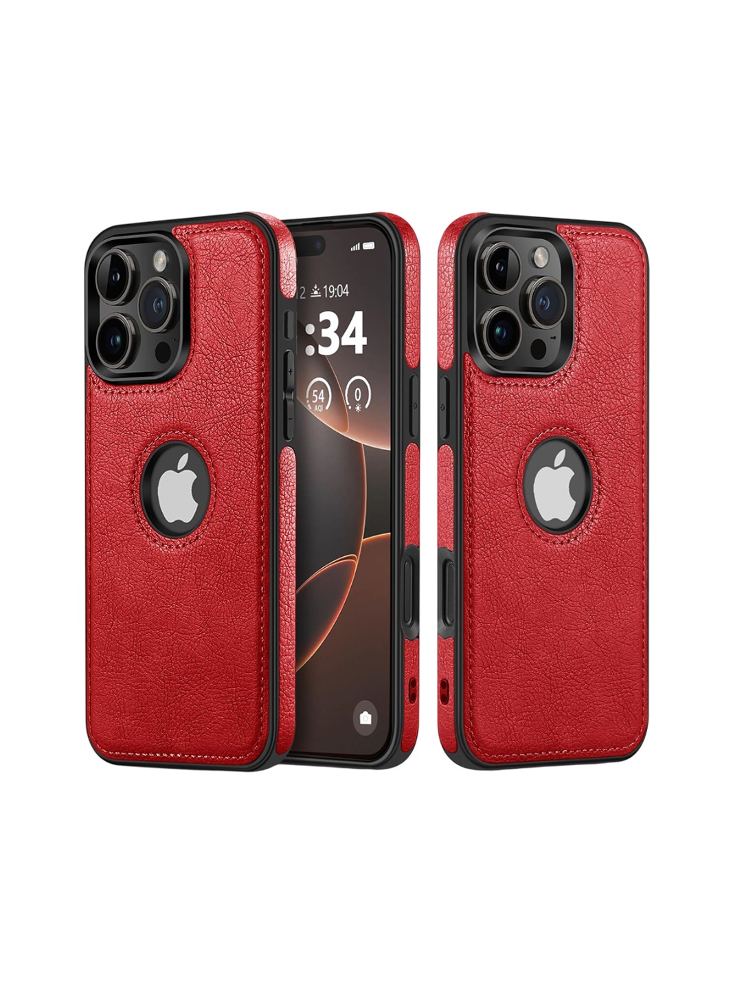 

LIRAMARK Solid Printed iPhone 16 Pro Max Back Case Mobile Accessories, Red