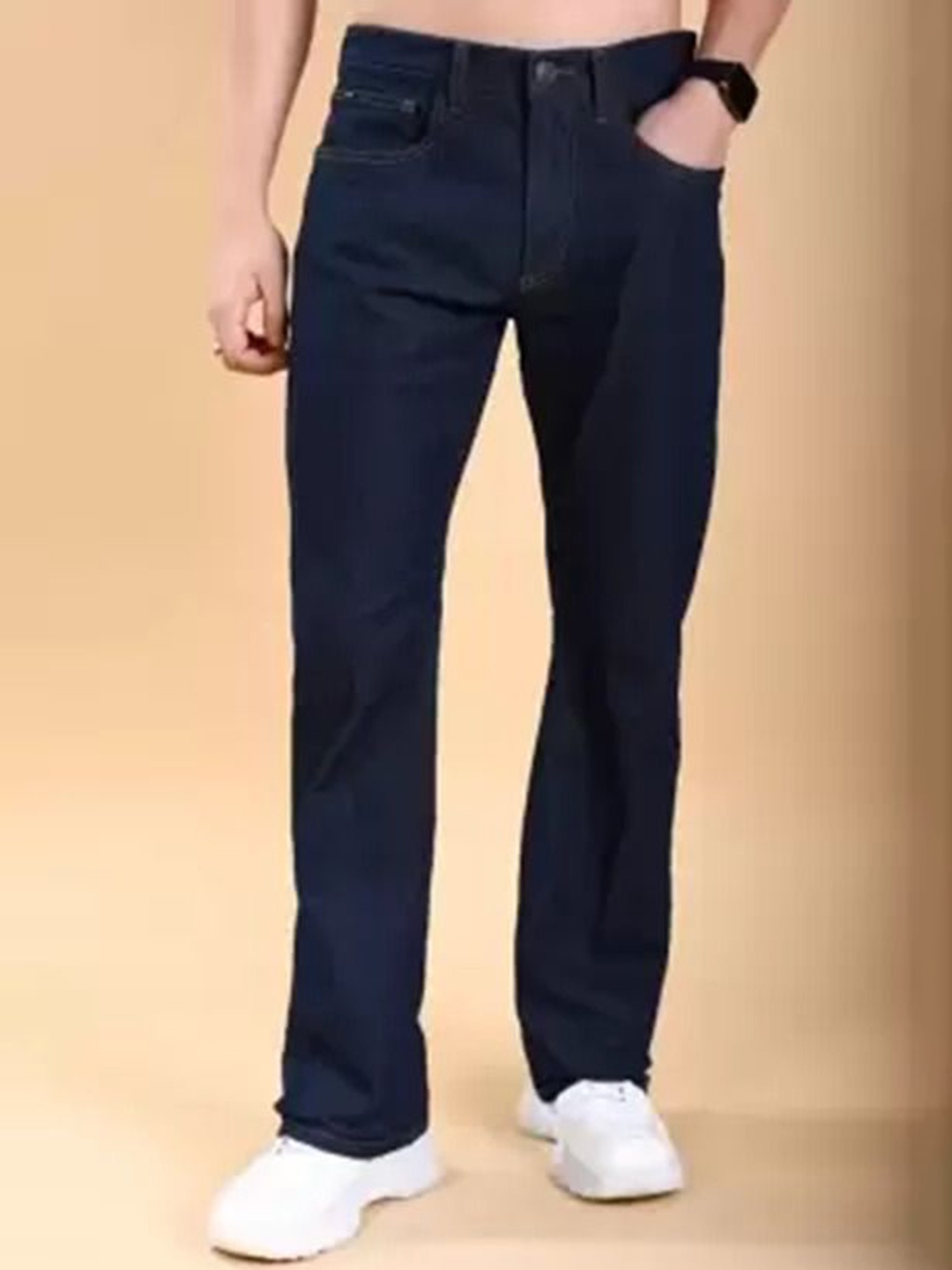 

COMFITS Men Classic Low Distress Stretchable Jeans, Blue