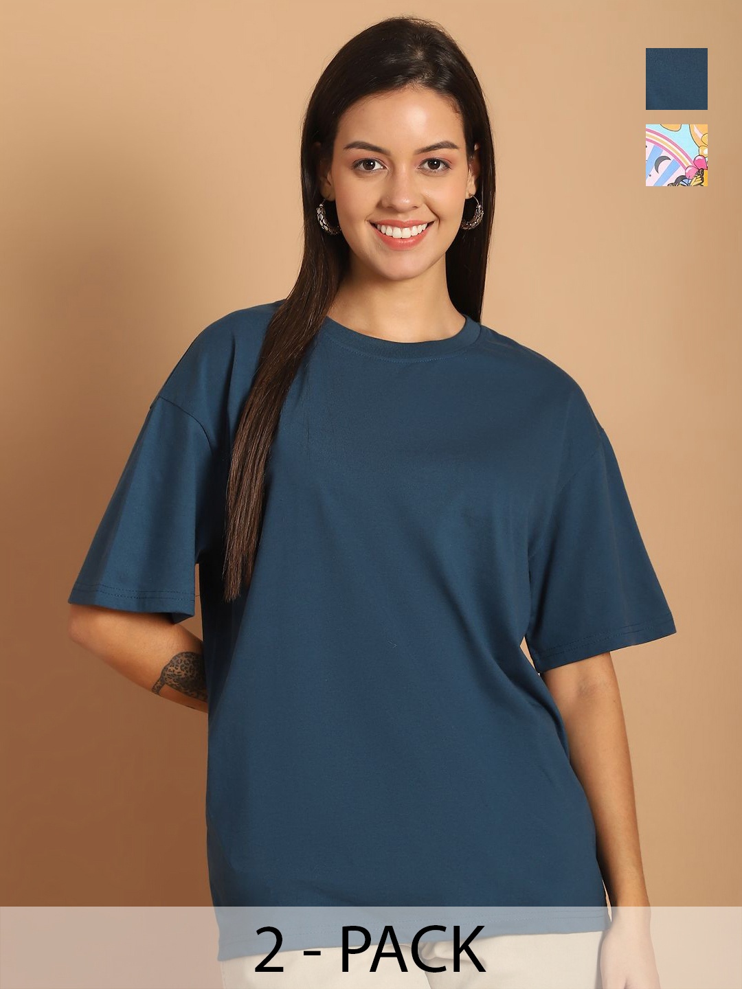 

Dreambe Women Printed T-shirt, Multi