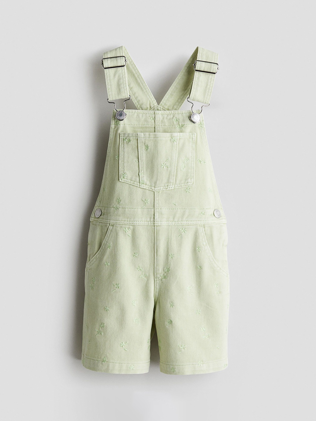 

H&M Denim Dungaree Shorts, Green