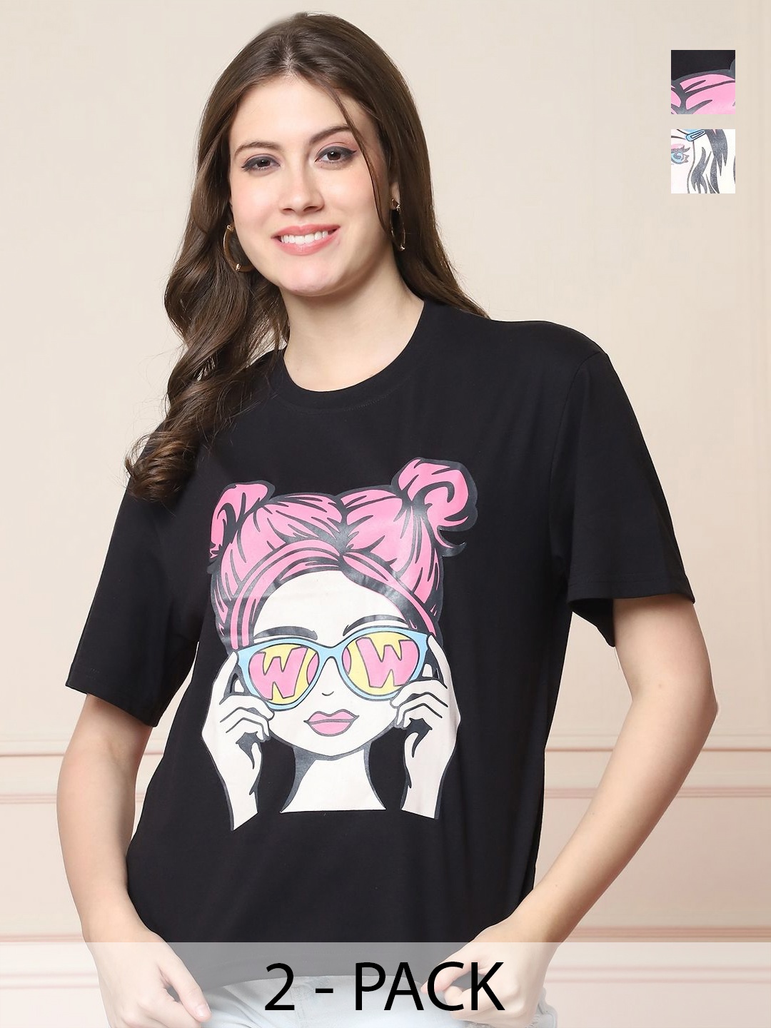 

Dreambe Women Printed T-shirt, Multi