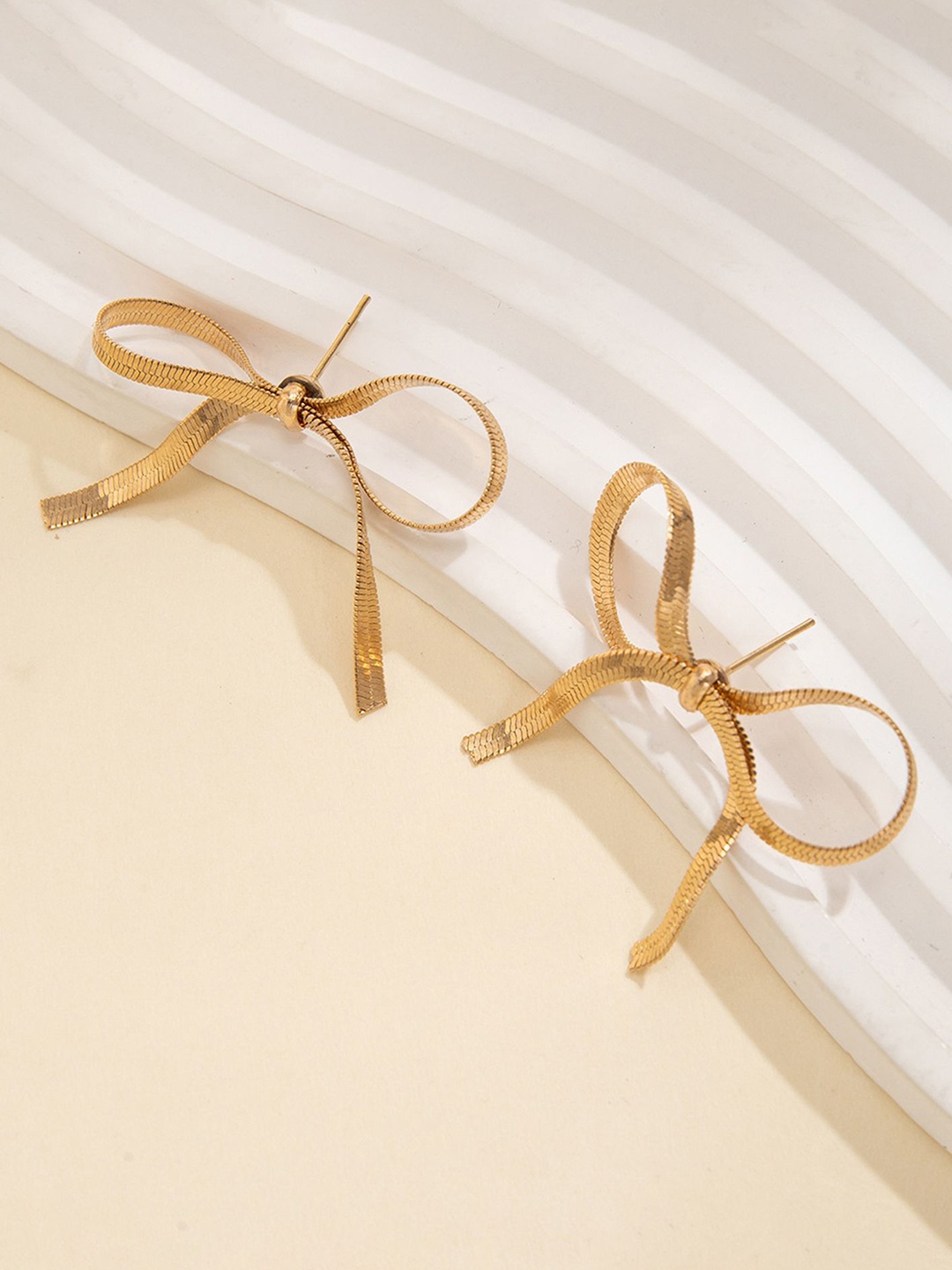 

LULU & SKY Contemporary Studs Earrings, Gold