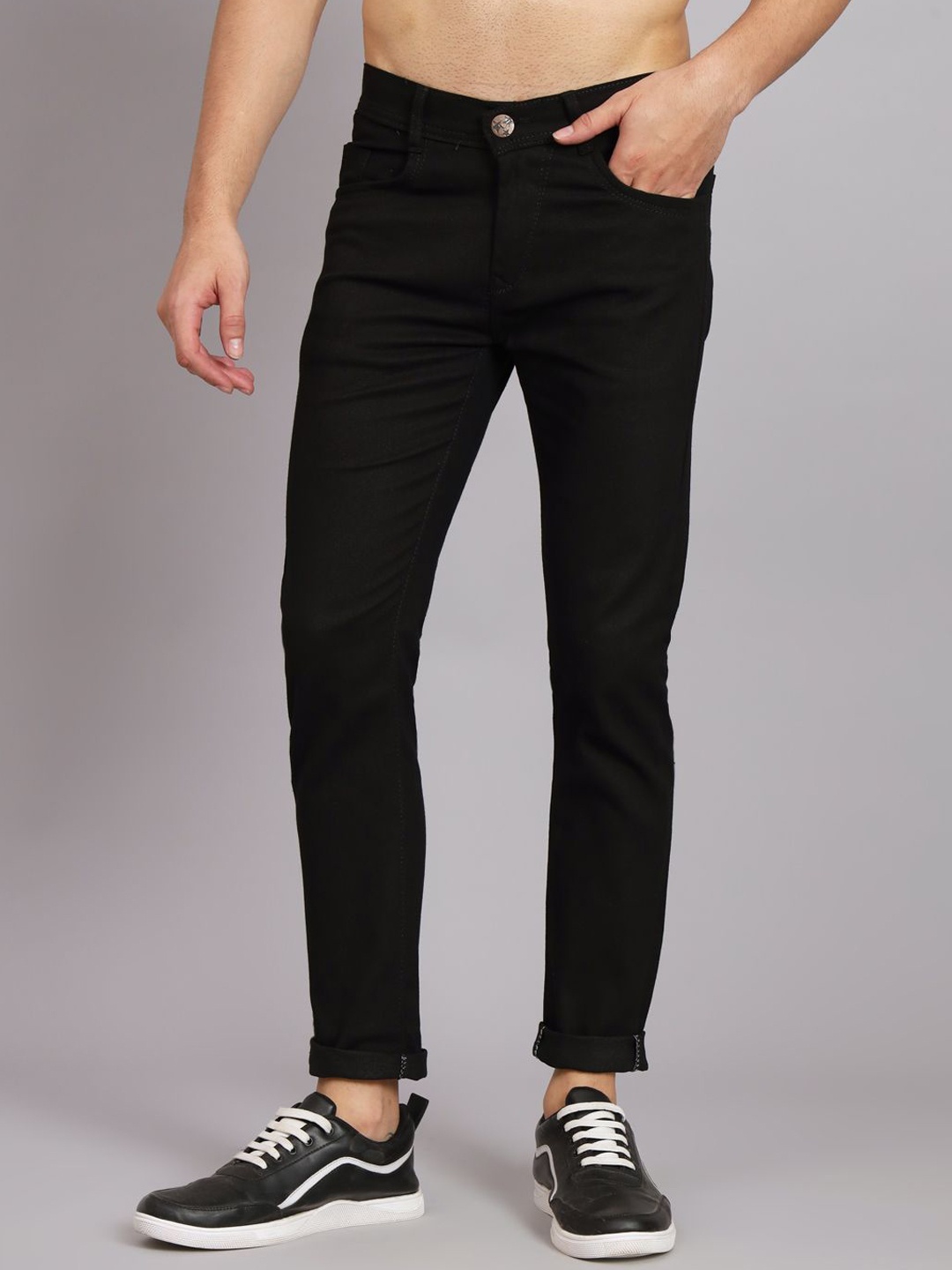 

COMFITS Men Classic Stretchable Jeans, Black
