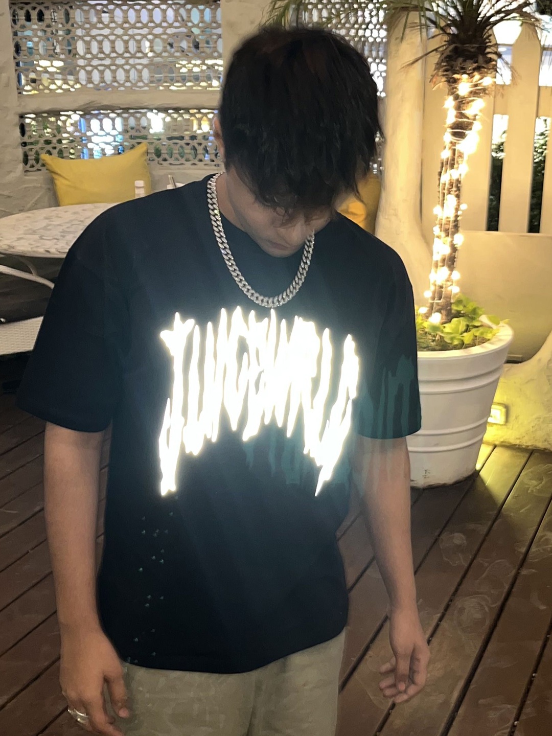 

Fmagnet Clothing Juice WRLD Reflective Oversize T-shirt, Black