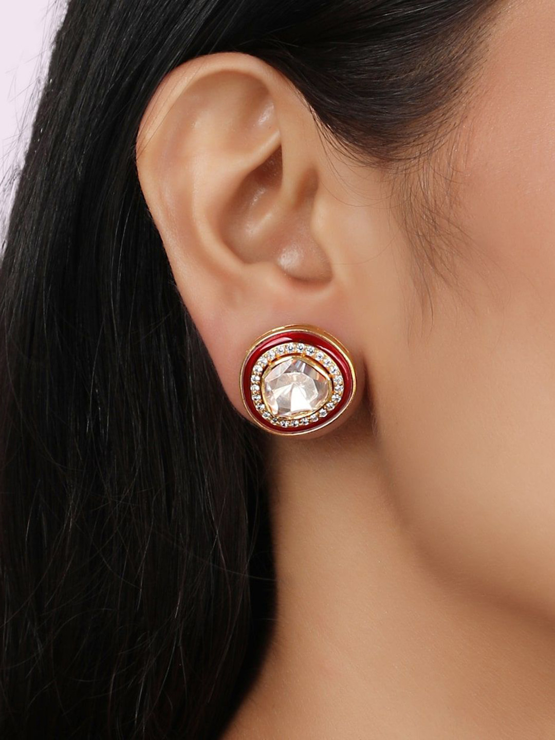 

Sica Jewellery Contemporary Studs Earrings, Red