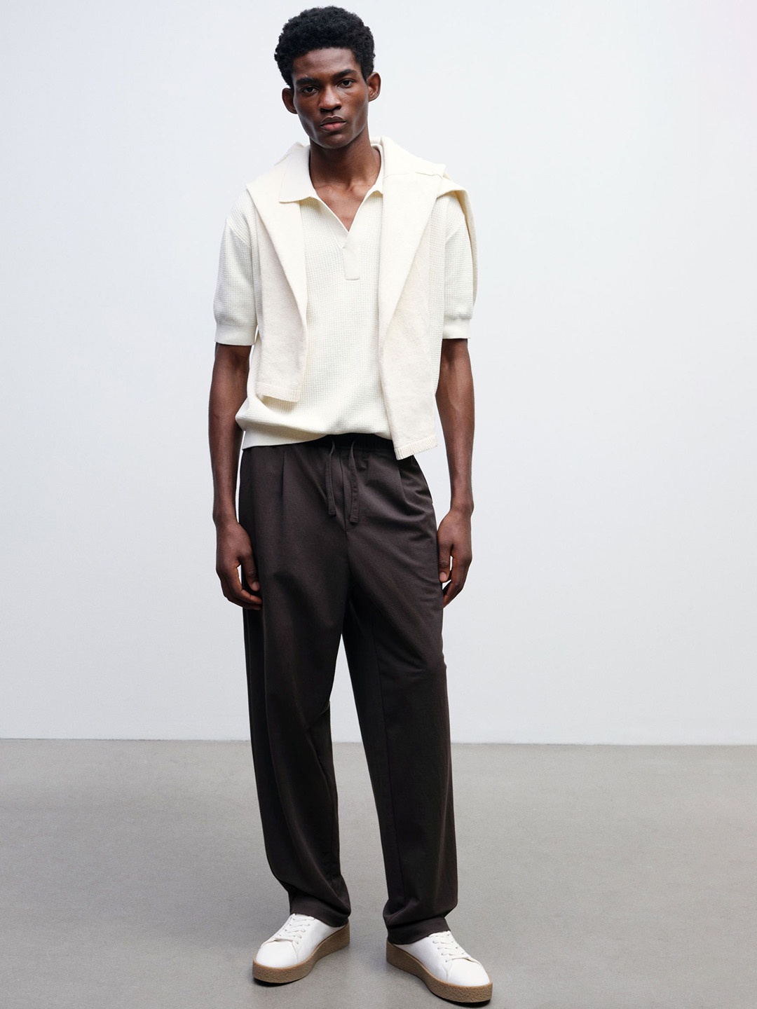 

H&M Relaxed Fit Trousers, Brown