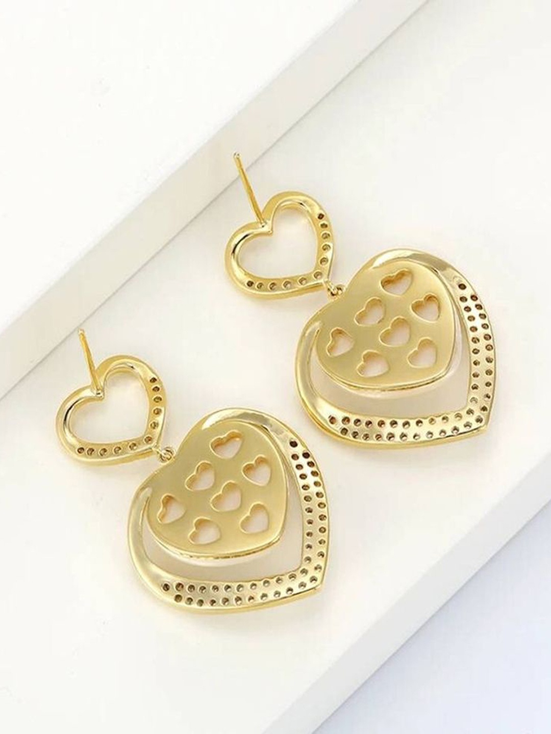 

Celestique Contemporary Hoop Earrings, Gold