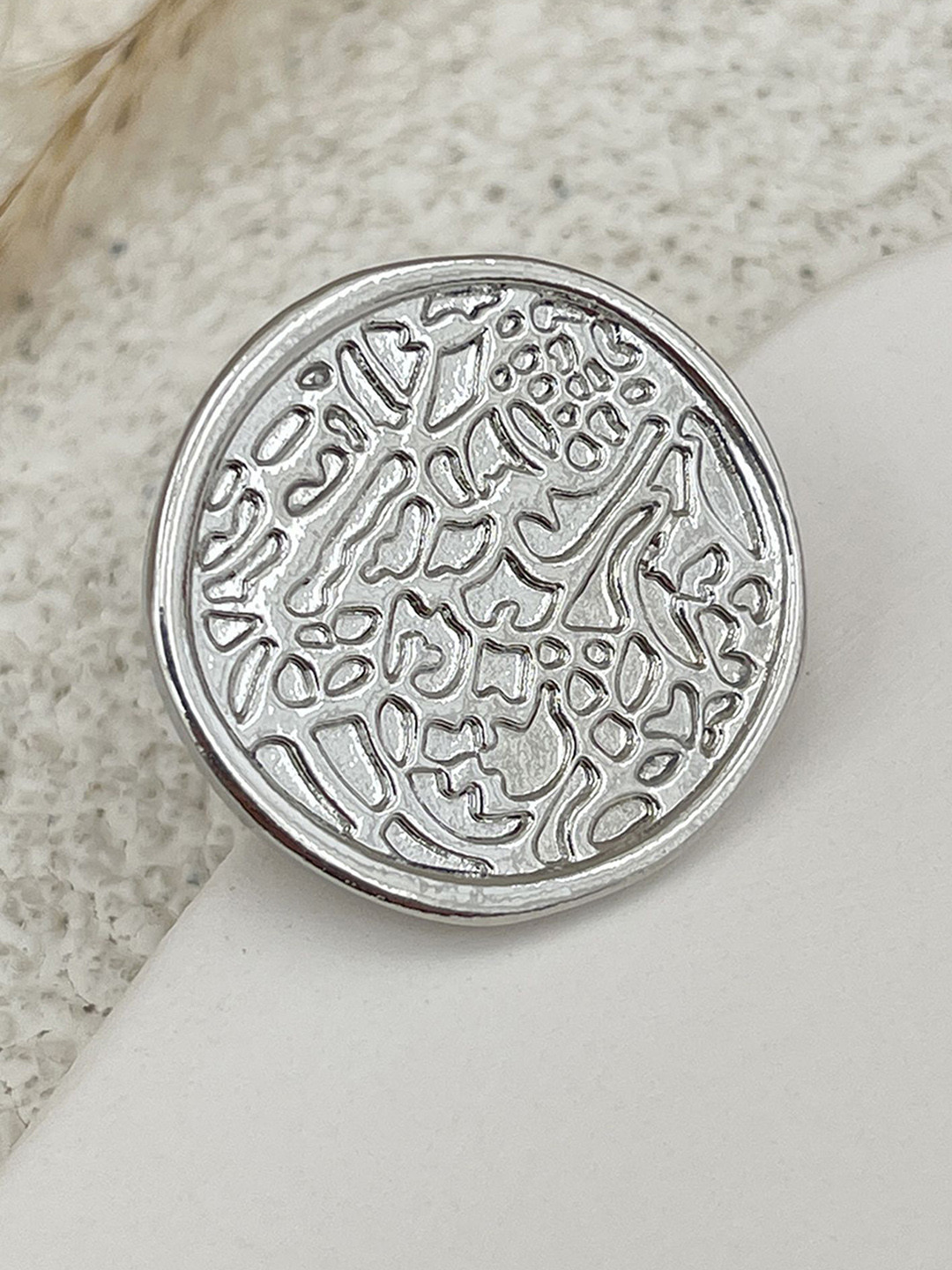 

LULU & SKY Silver-Plated Adjustable Finger Ring