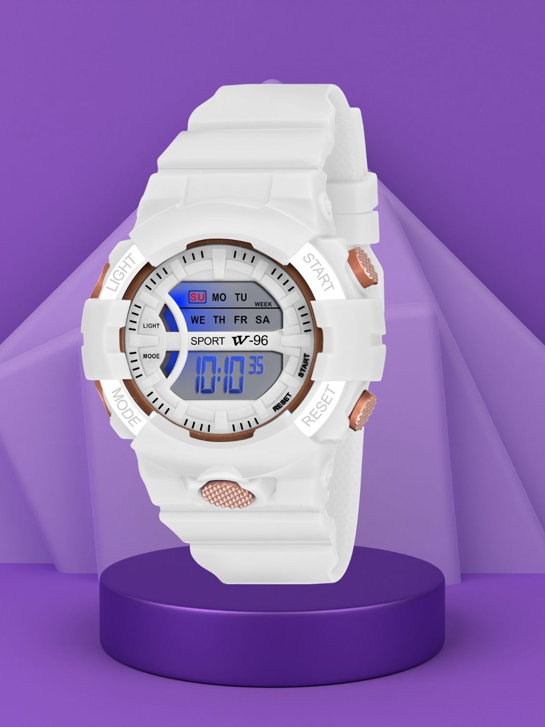 

SWADESI STUFF Unisex Kids Dial & Straps Digital Automatic Watch JUICE WHITE 8
