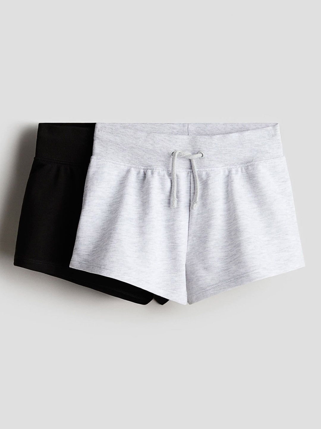 

H&M Girls 2-Pack Sweatshorts, Grey