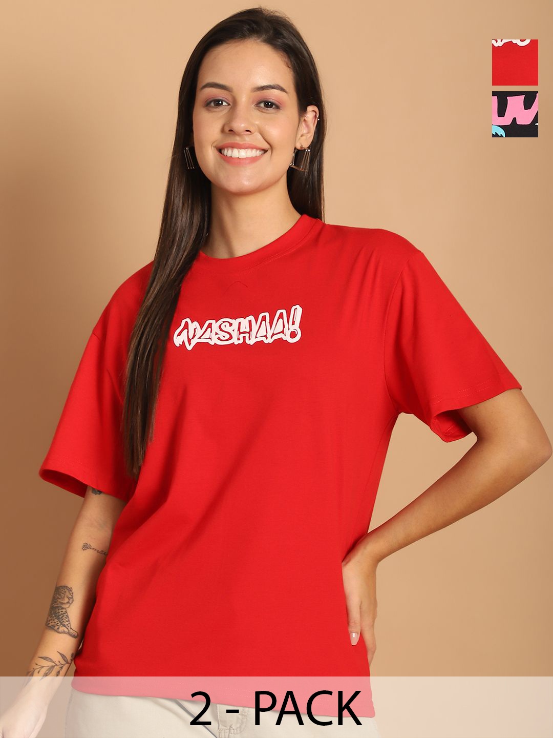 

Dreambe Women Printed T-shirt, Multi