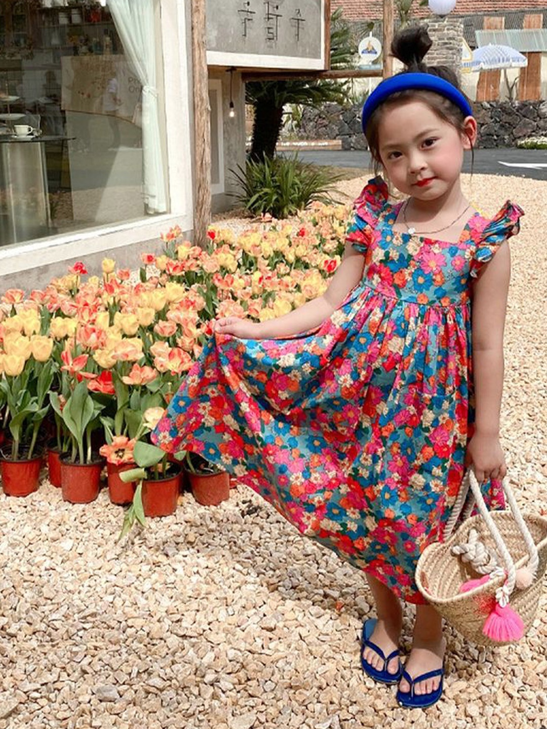 

LULU & SKY Floral Print A-Line Dress, Multi