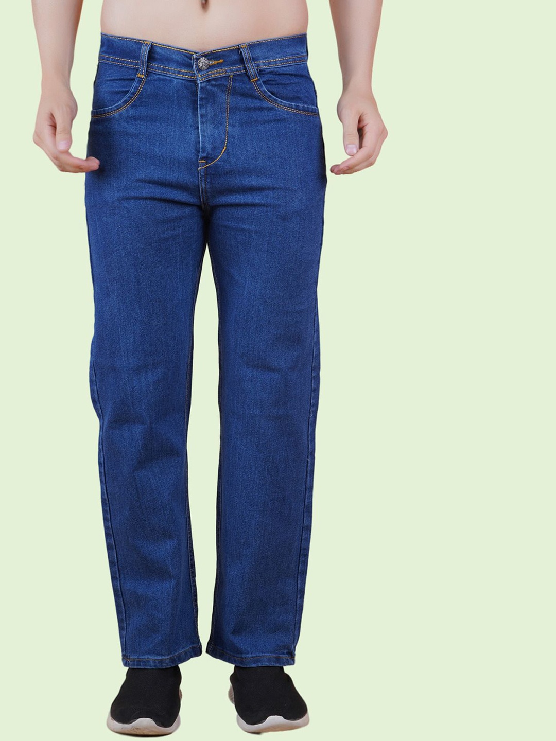 

COMFITS Men Classic Low Distress Stretchable Jeans, Blue