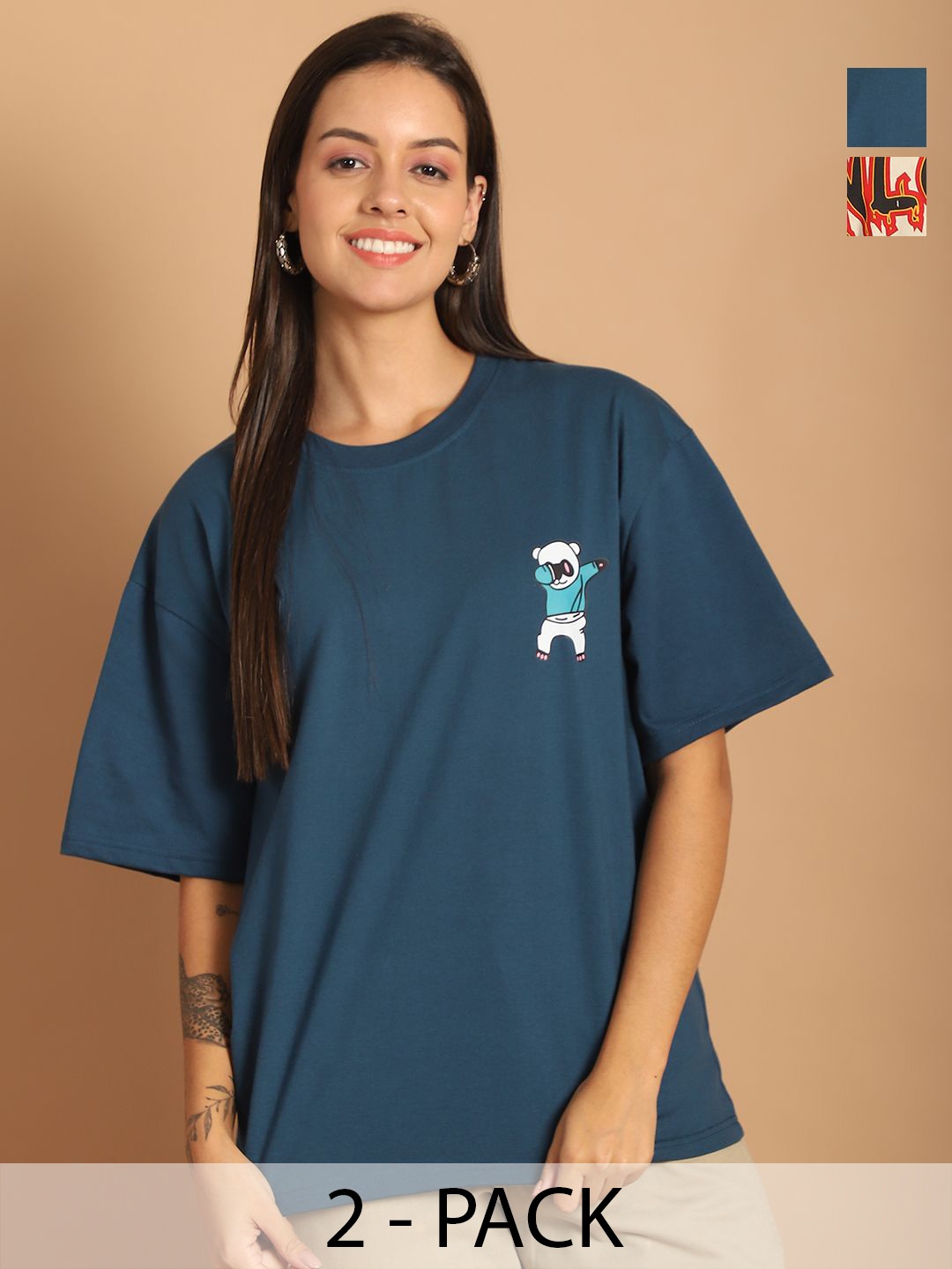 

Dreambe Women Printed T-shirt, Multi