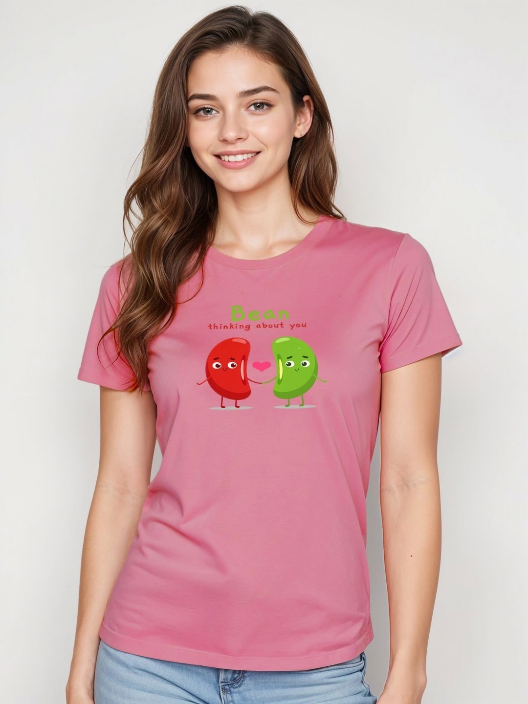 

DressBerry Women Typography Printed Applique T-shirt, Pink