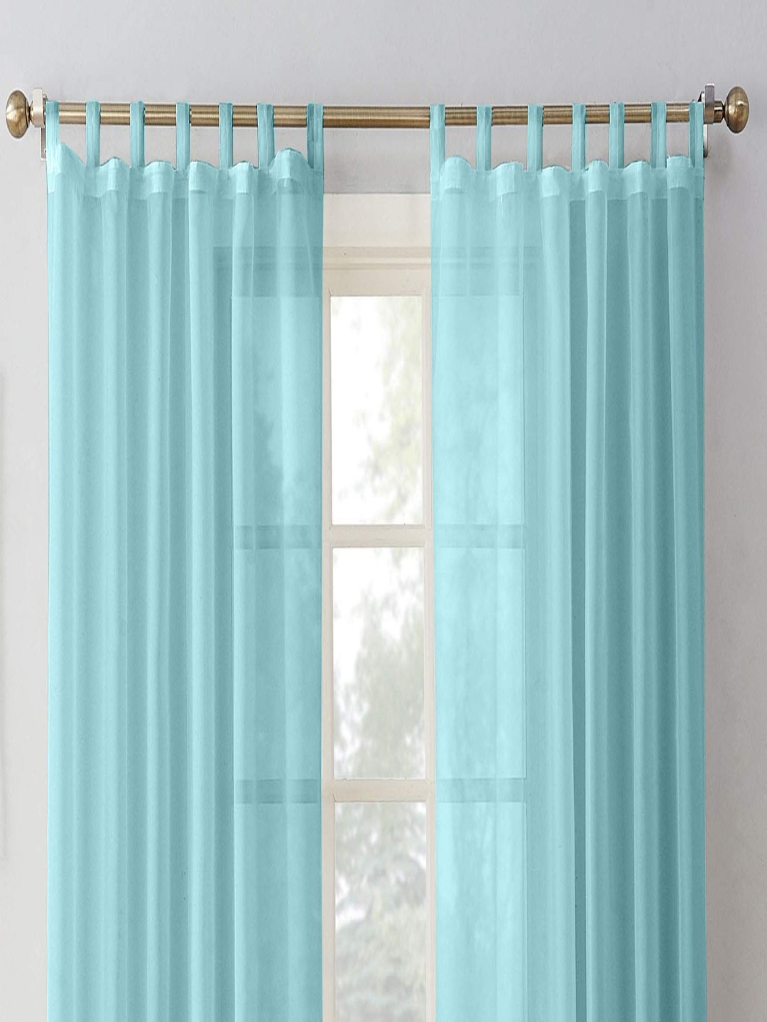

Dekor World Multicoloured Set of 2 Sheer Window Curtain, Multi