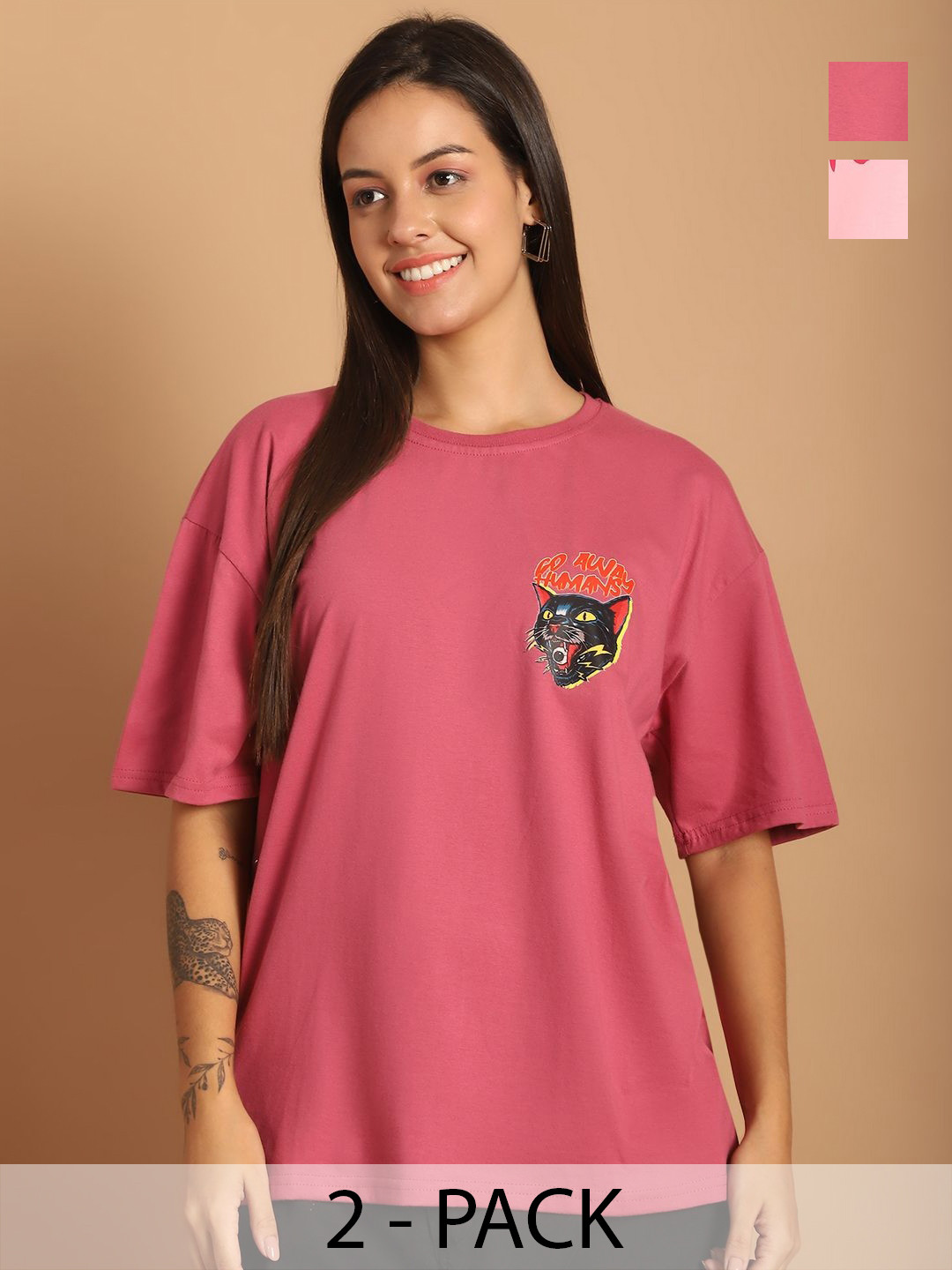

Dreambe Women Printed T-shirt, Multi