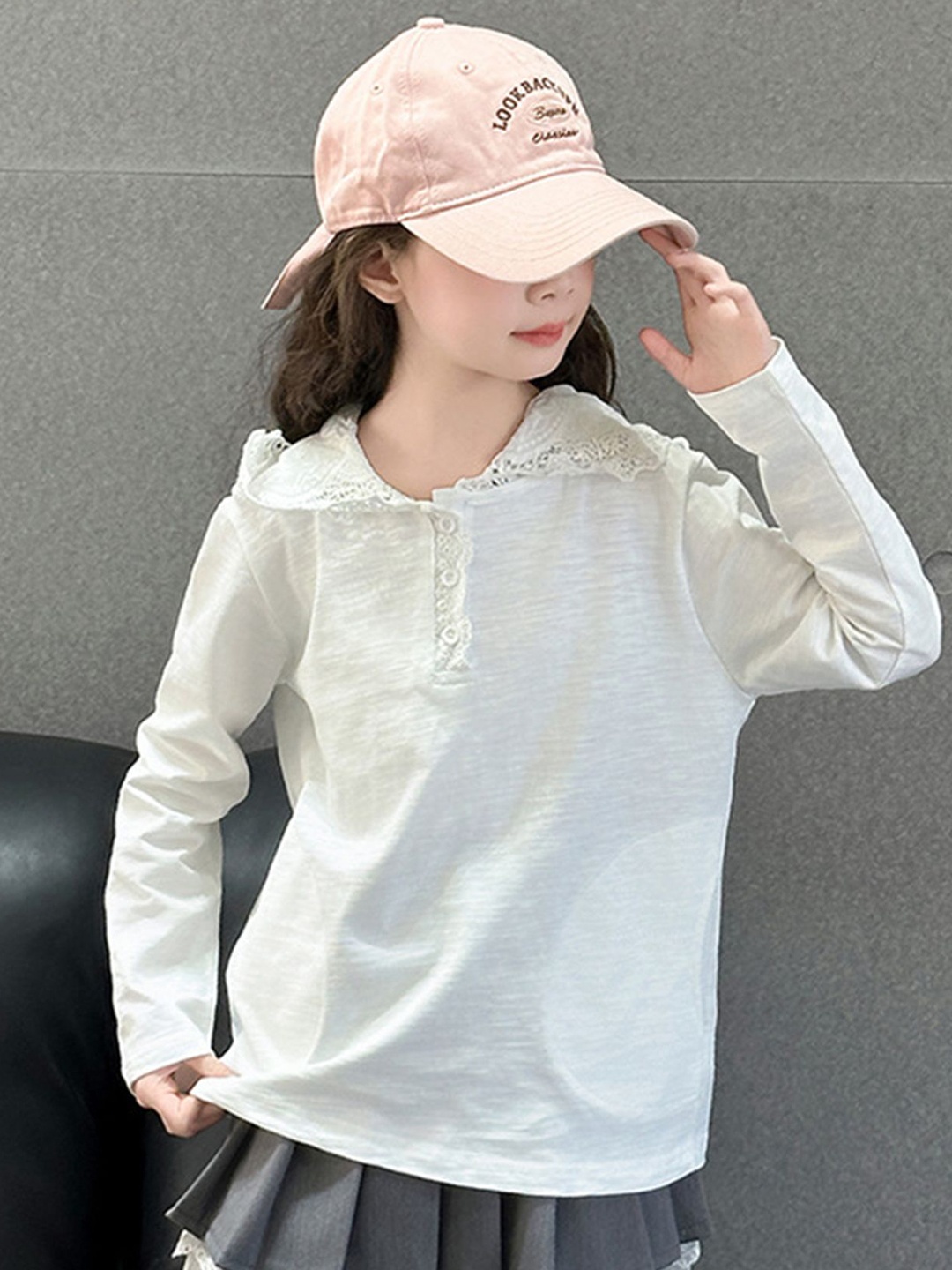 

LULU & SKY Cotton Top, White