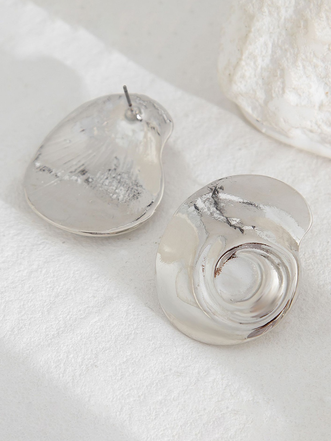 

LULU & SKY Contemporary Studs Earrings, White