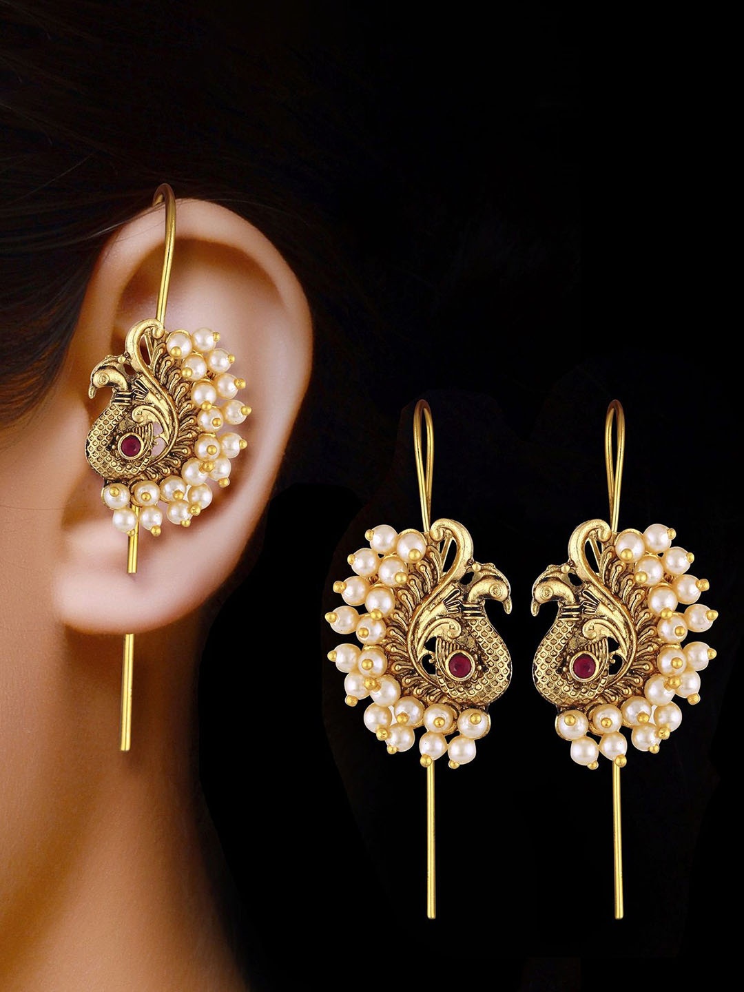 

DIVASTRI Contemporary Ear Cuff Earrings, Gold