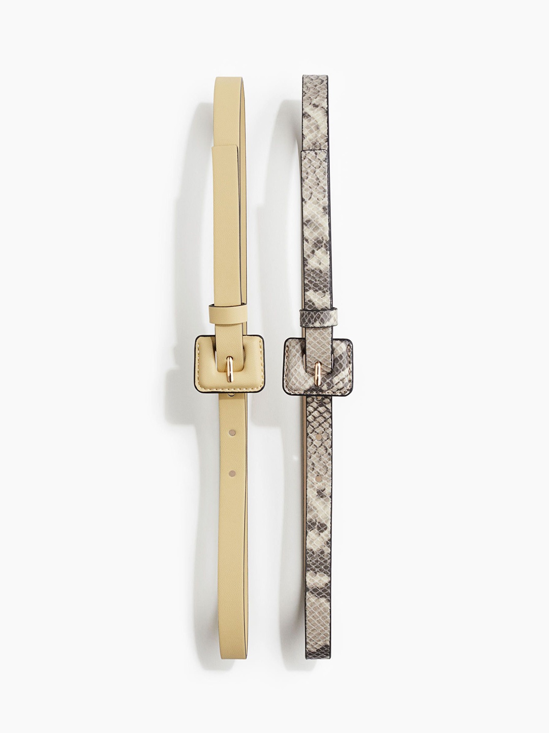 

H&M 2-Pack Waist Belts, Yellow