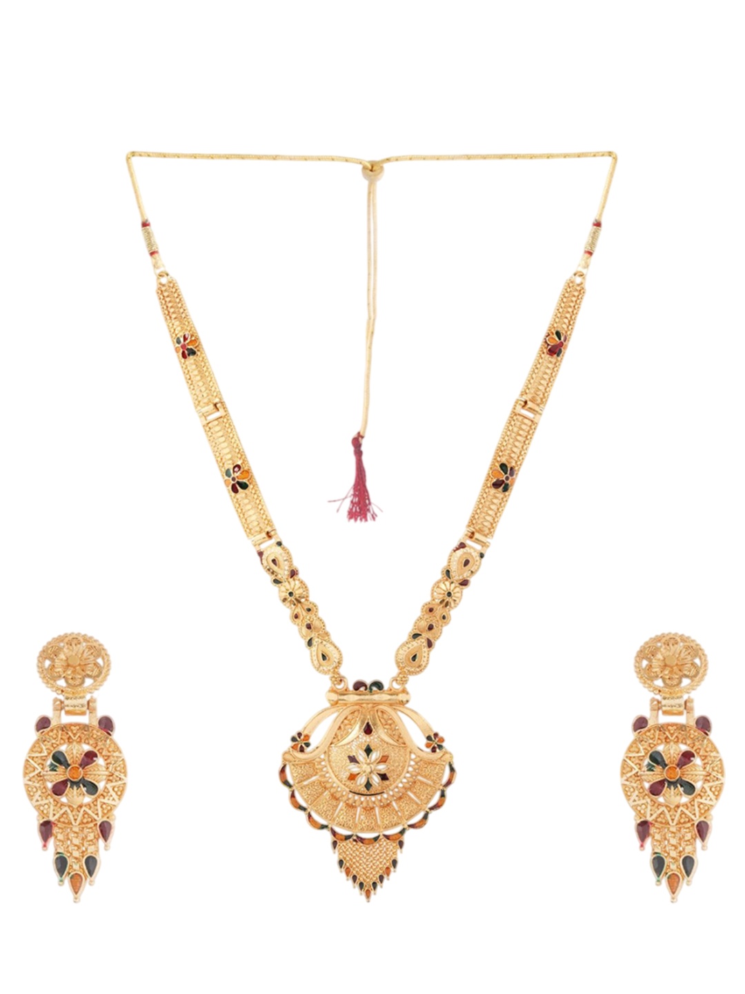 

Z HOME Gold-Plated Stone-Studded Jewellery Set