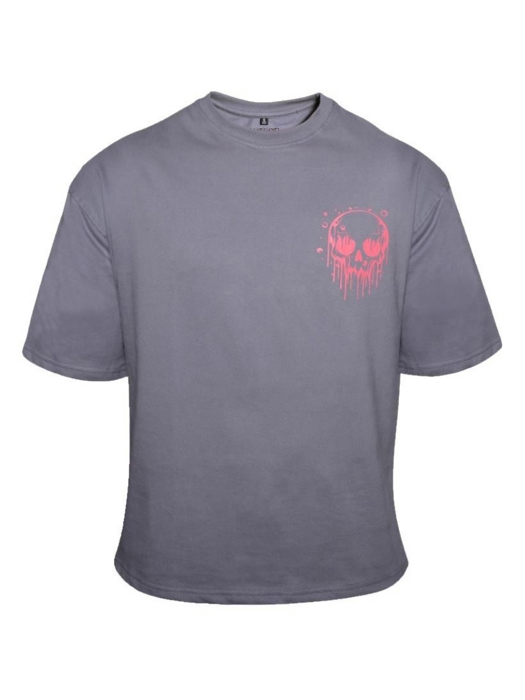 

OUTDRIP Men Typography Applique T-shirt, Grey