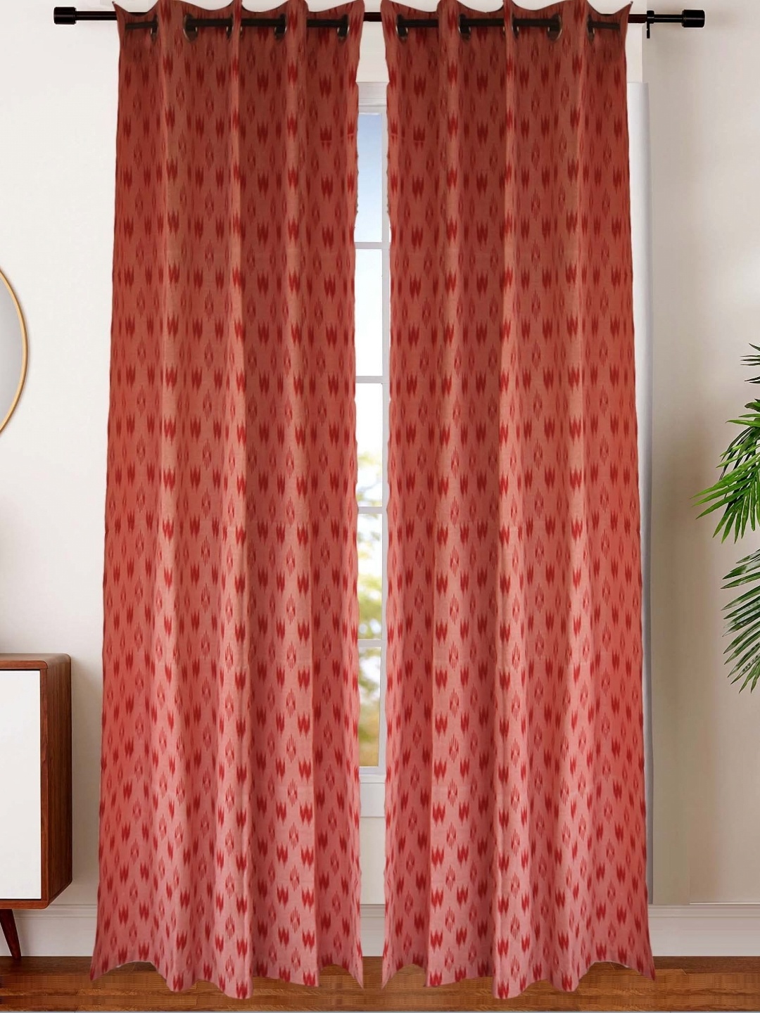 

Dekor World Multicoloured Set of 2 Long Door Curtain, Multi