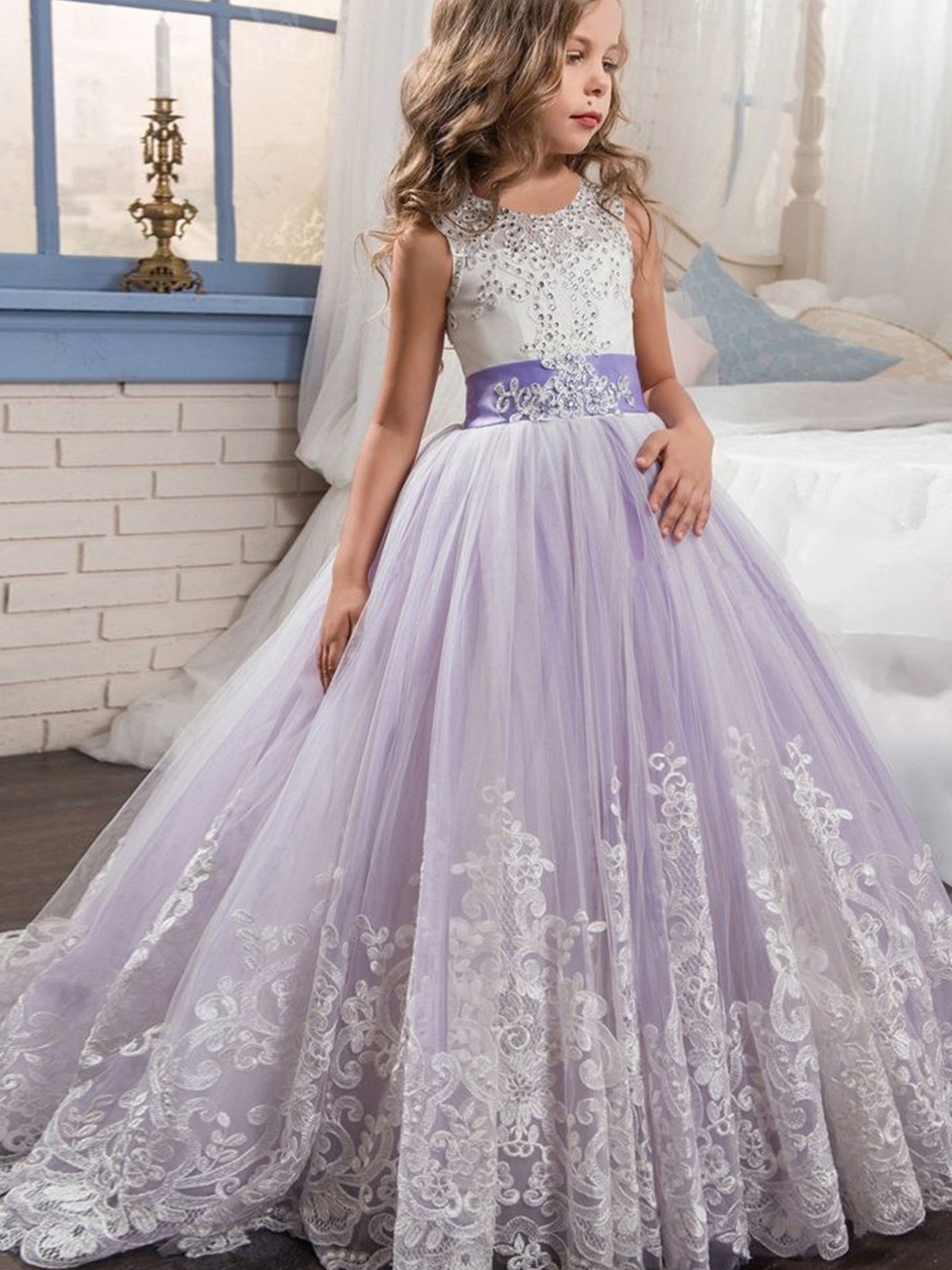 

LULU & SKY Embellished Maxi Dress, Purple