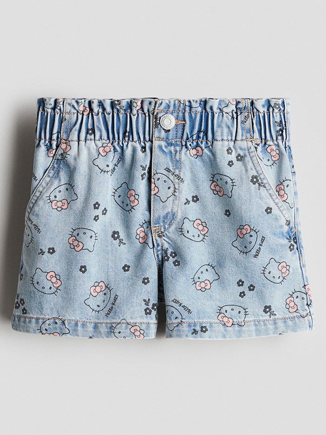 

H&M Loose Fit Denim Shorts, Blue