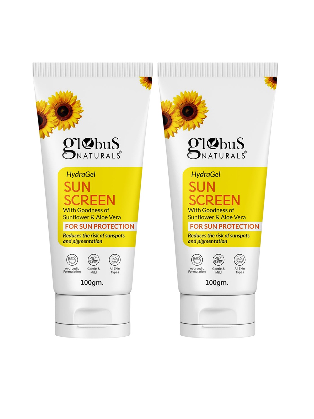 

Globus naturals Set Of 2 Vitamin C Sunscreen Cream - 100g Each, Red