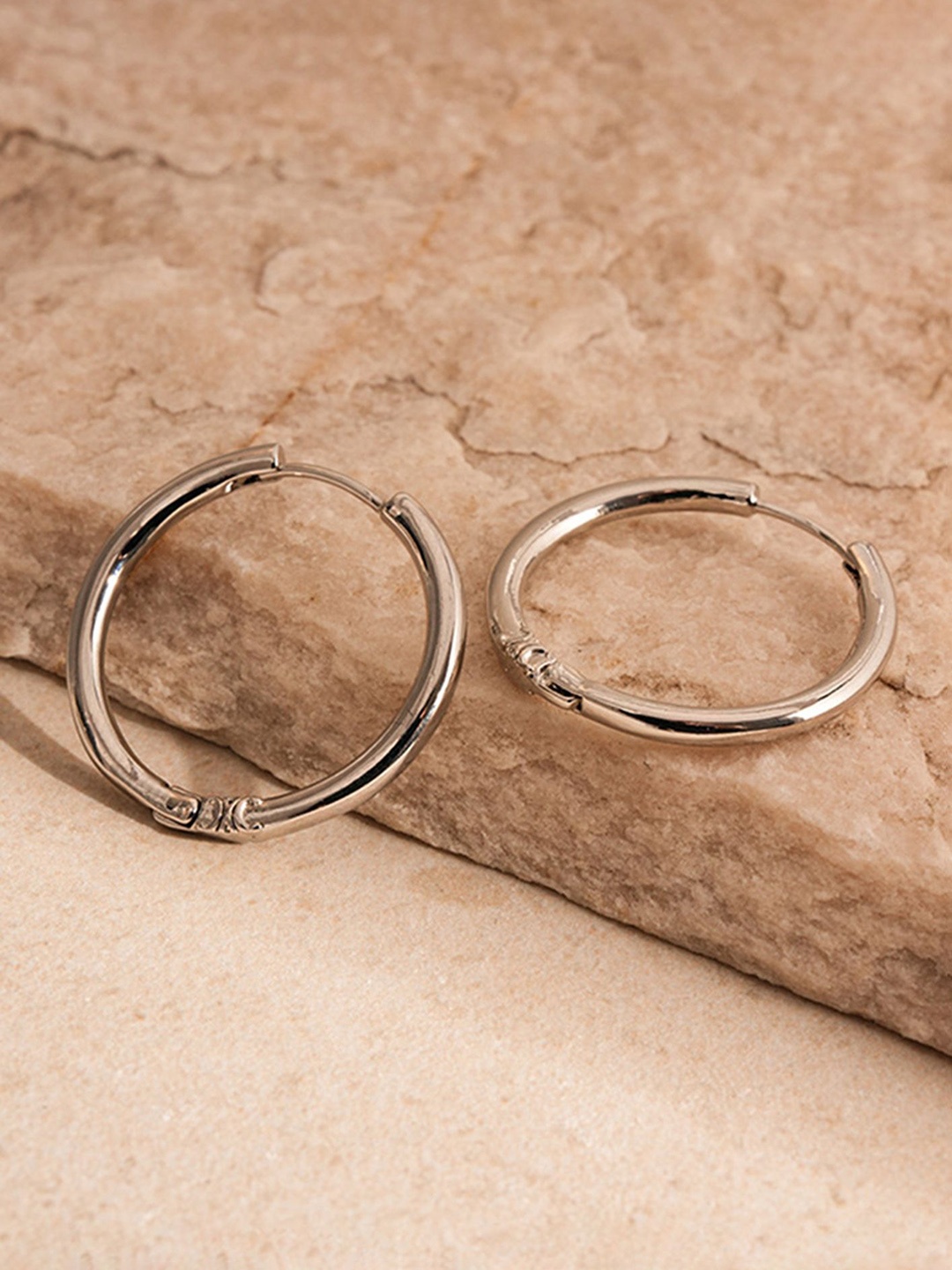 

LULU & SKY Contemporary Hoop Earrings, Silver