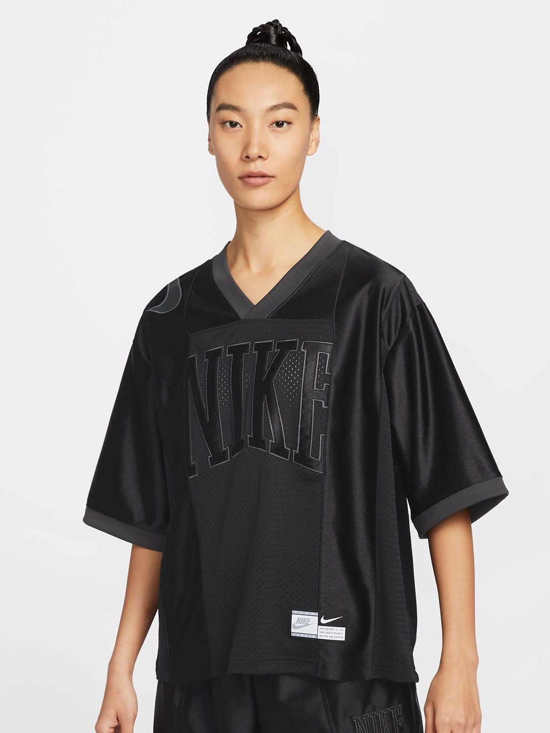 

Nike Sportswear Street Women's Oversized Short-Sleeve Graphic Jersey, Black