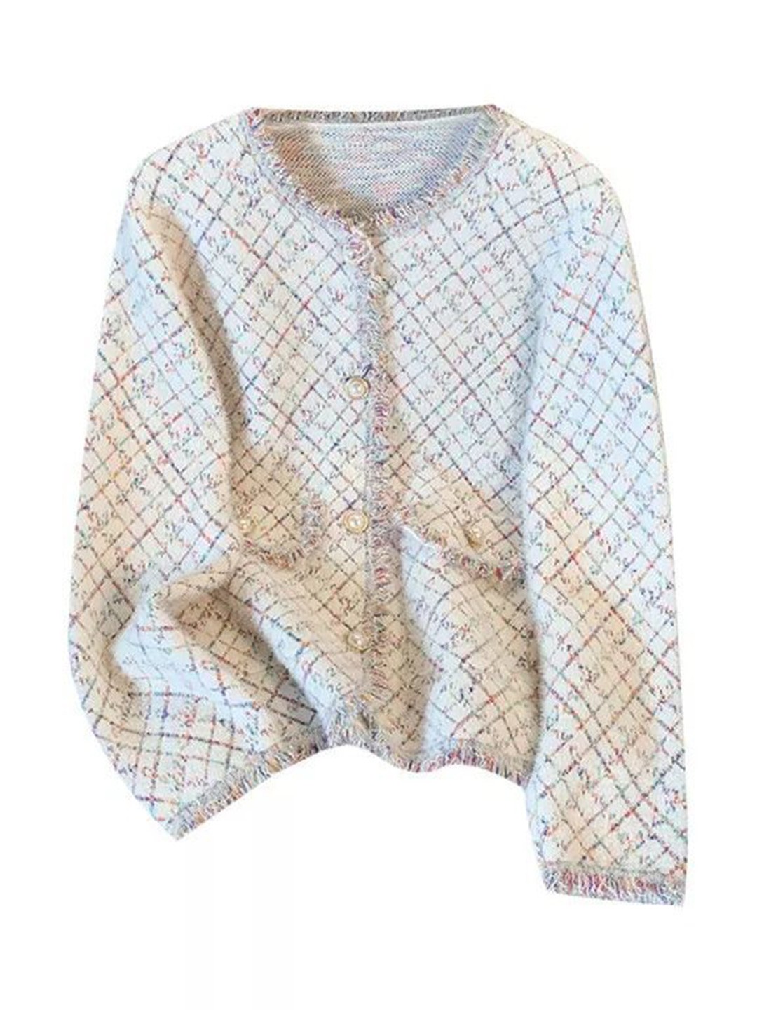 

PANKH Women Woollen Cardigan, White